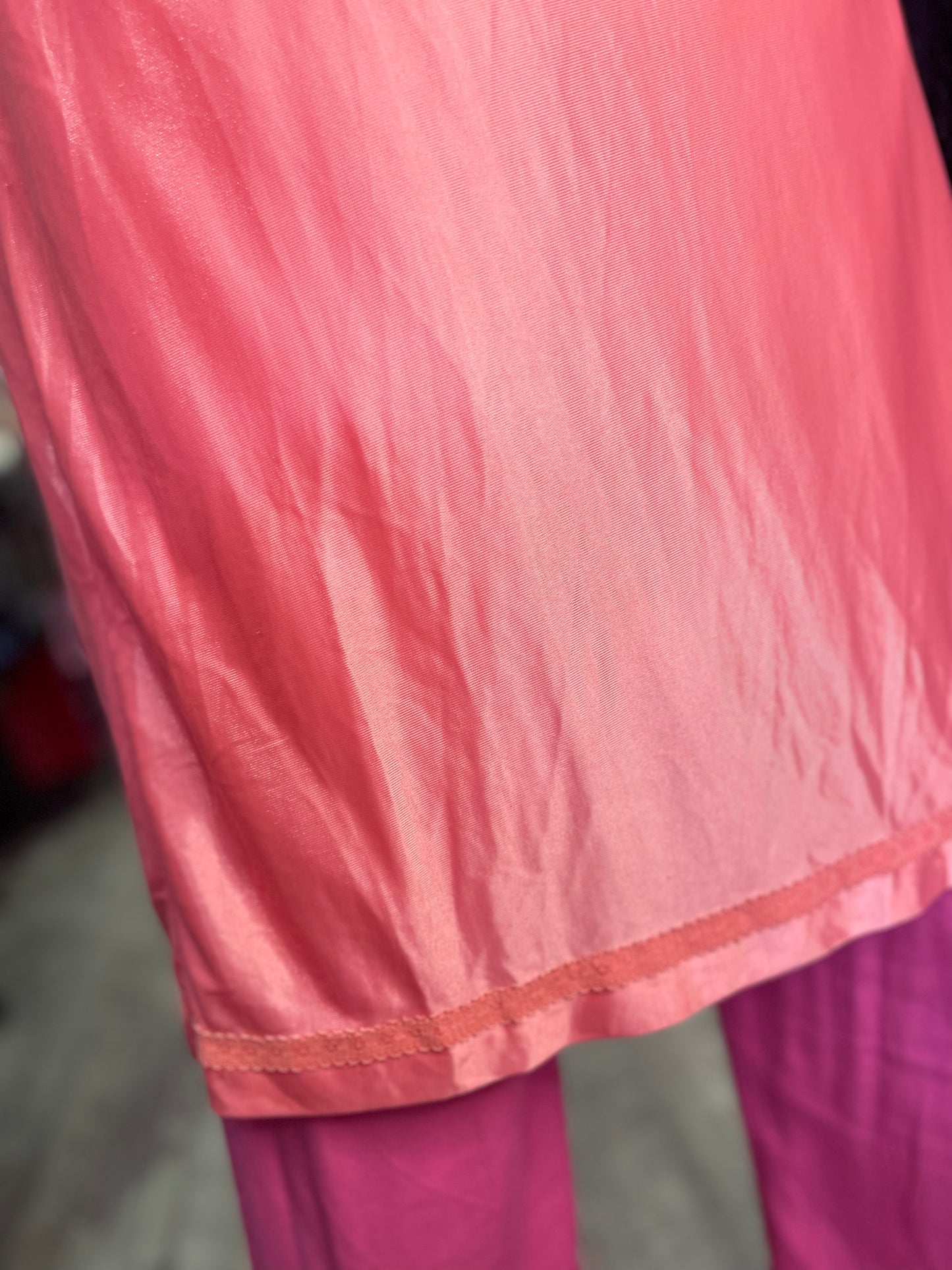 Vintage Pink Lace Slip Dress