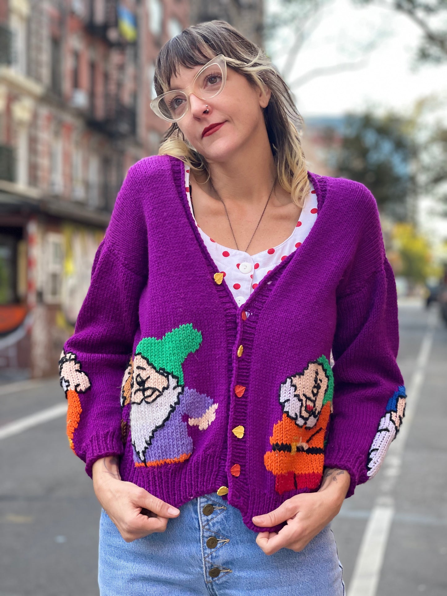 Vintage Snow White Knit Cardigan - Spark Pretty