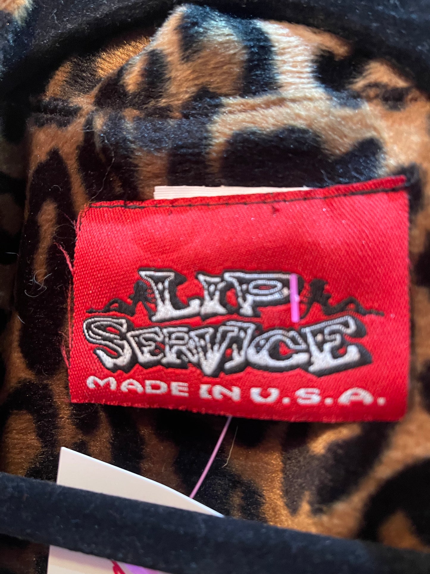 Vintage 90s Lip Service Faux Leather And Leopard Print Moto Vest - Spark Pretty