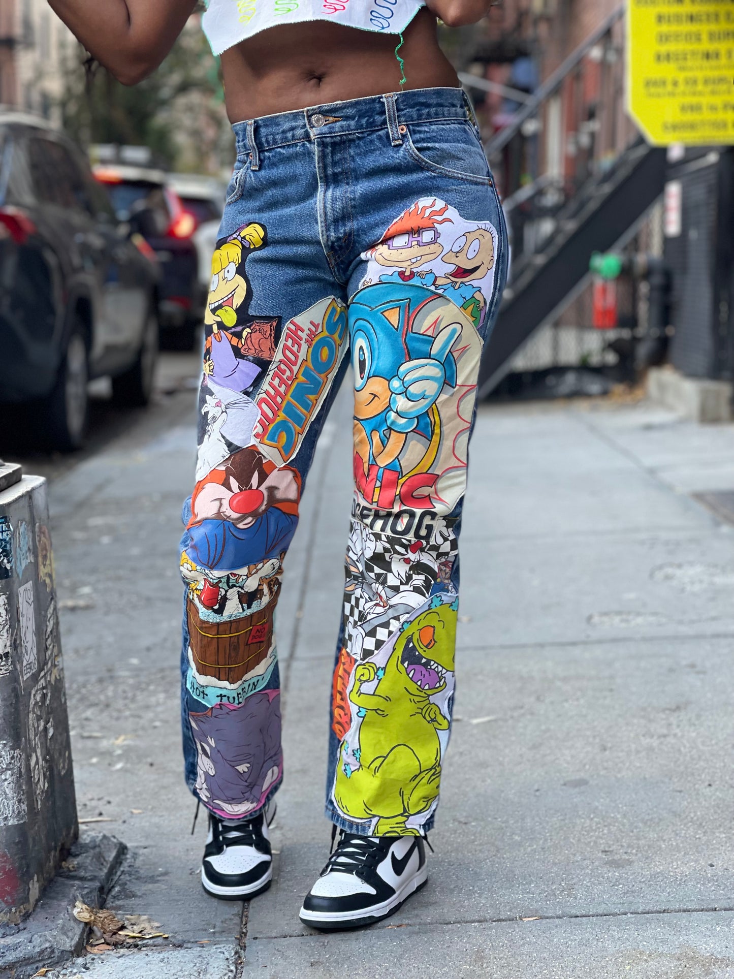 Reworked Patchwork Vintage Jeans - Spark Pretty