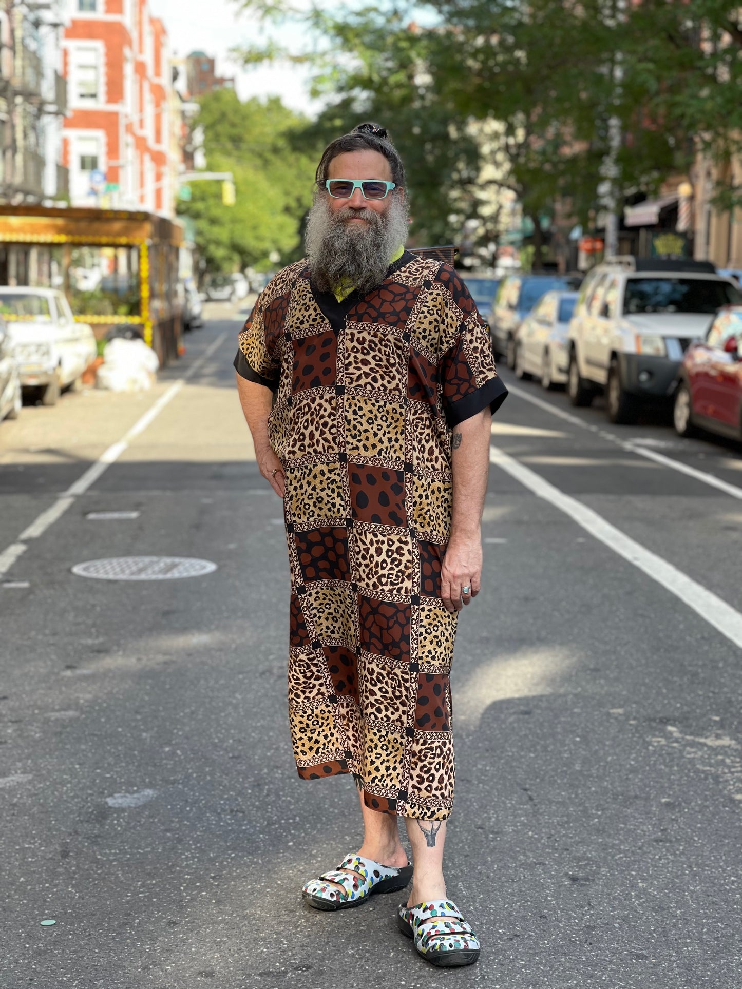 Vintage 90s Safari Print Caftan - Spark Pretty