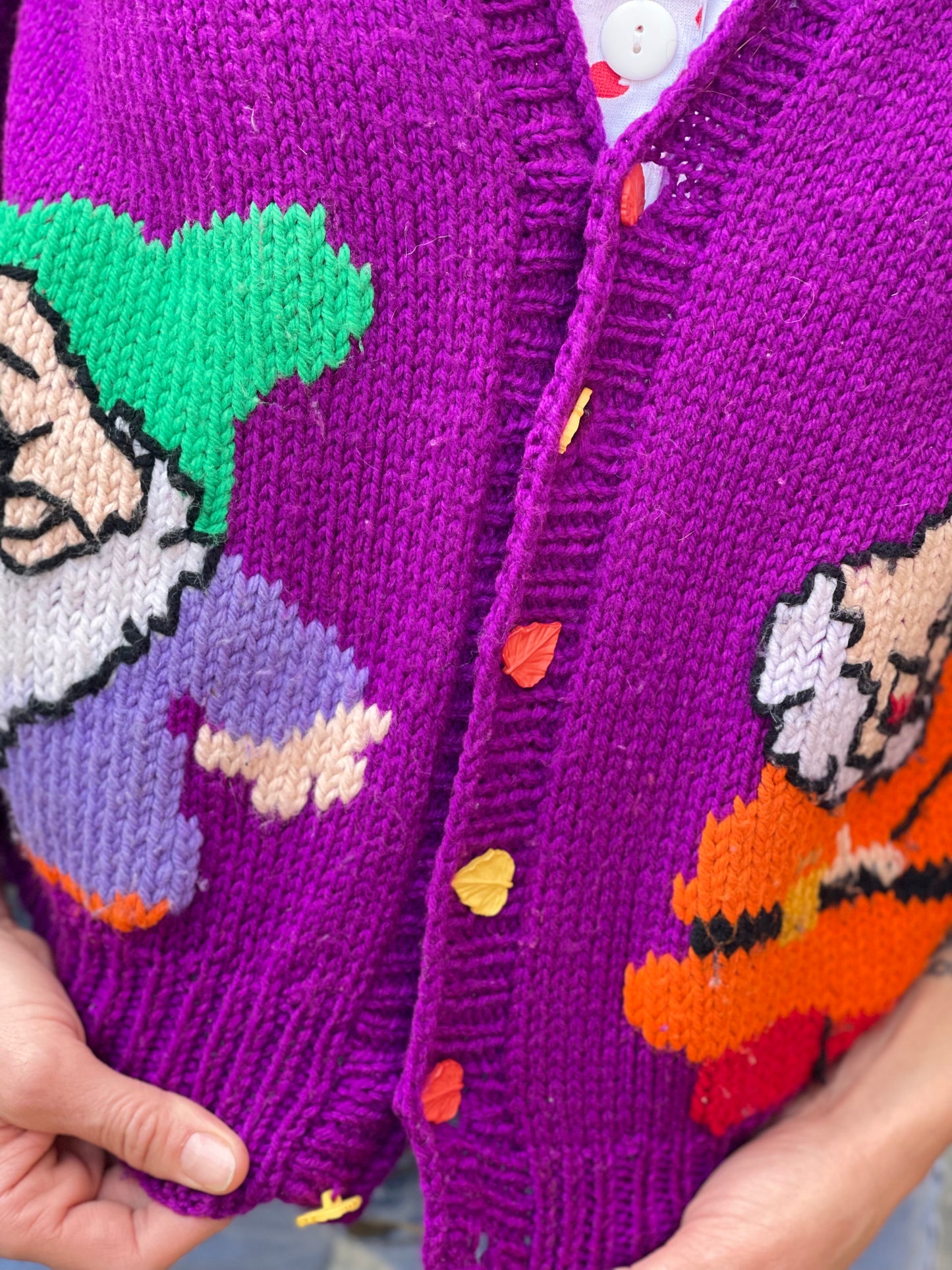 Vintage Snow White Knit Cardigan - Spark Pretty