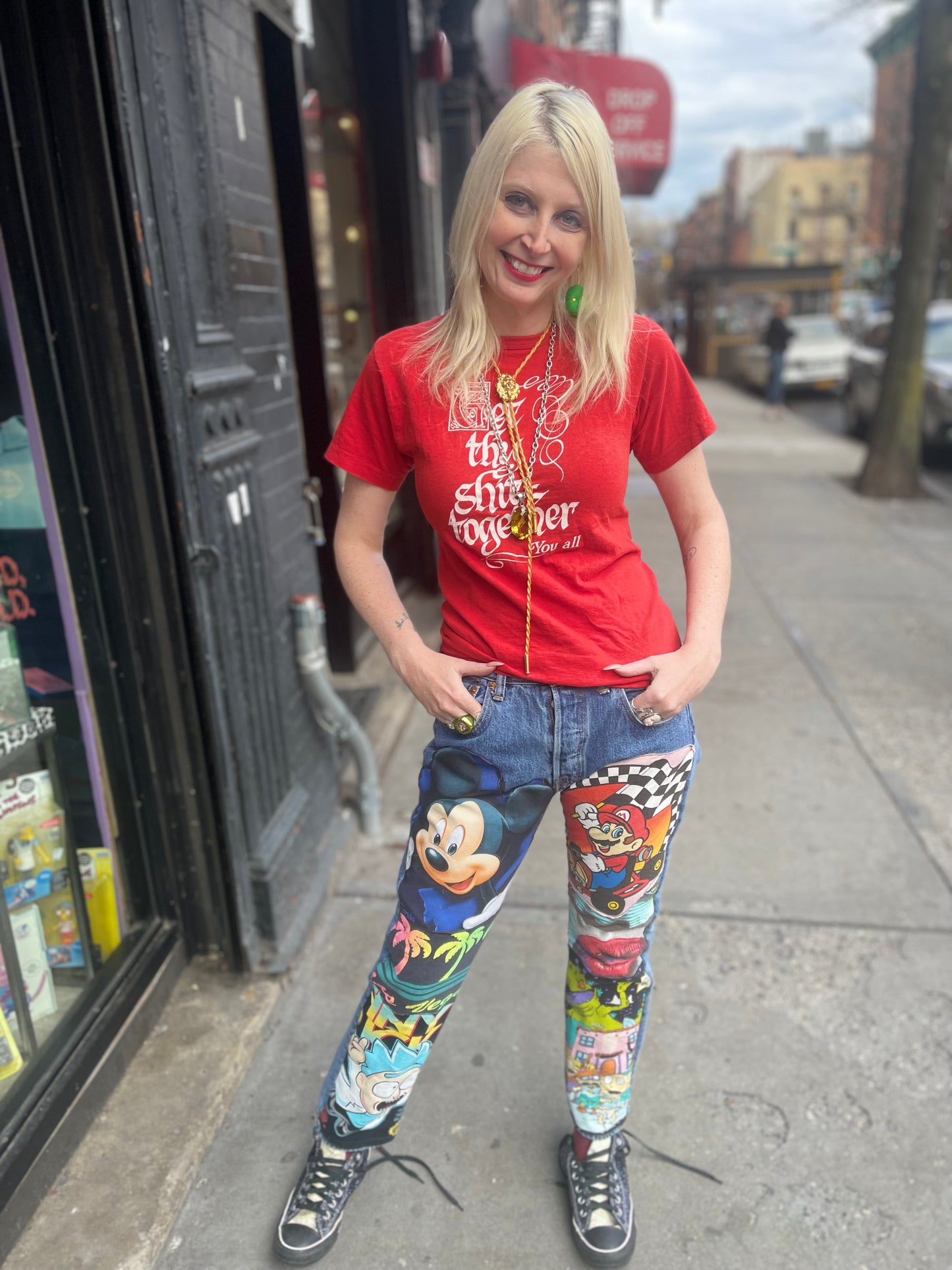 Reworked Patchwork Vintage Jeans - Spark Pretty