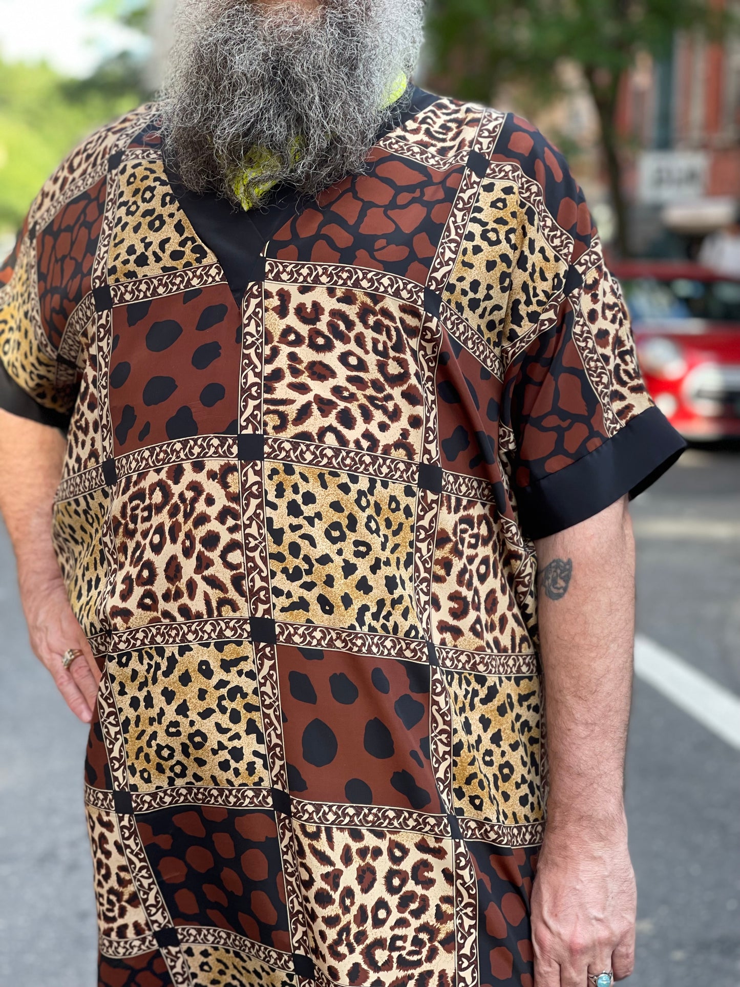 Vintage 90s Safari Print Caftan - Spark Pretty