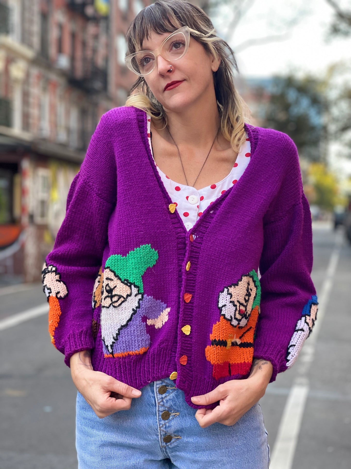 Vintage Snow White Knit Cardigan - Spark Pretty