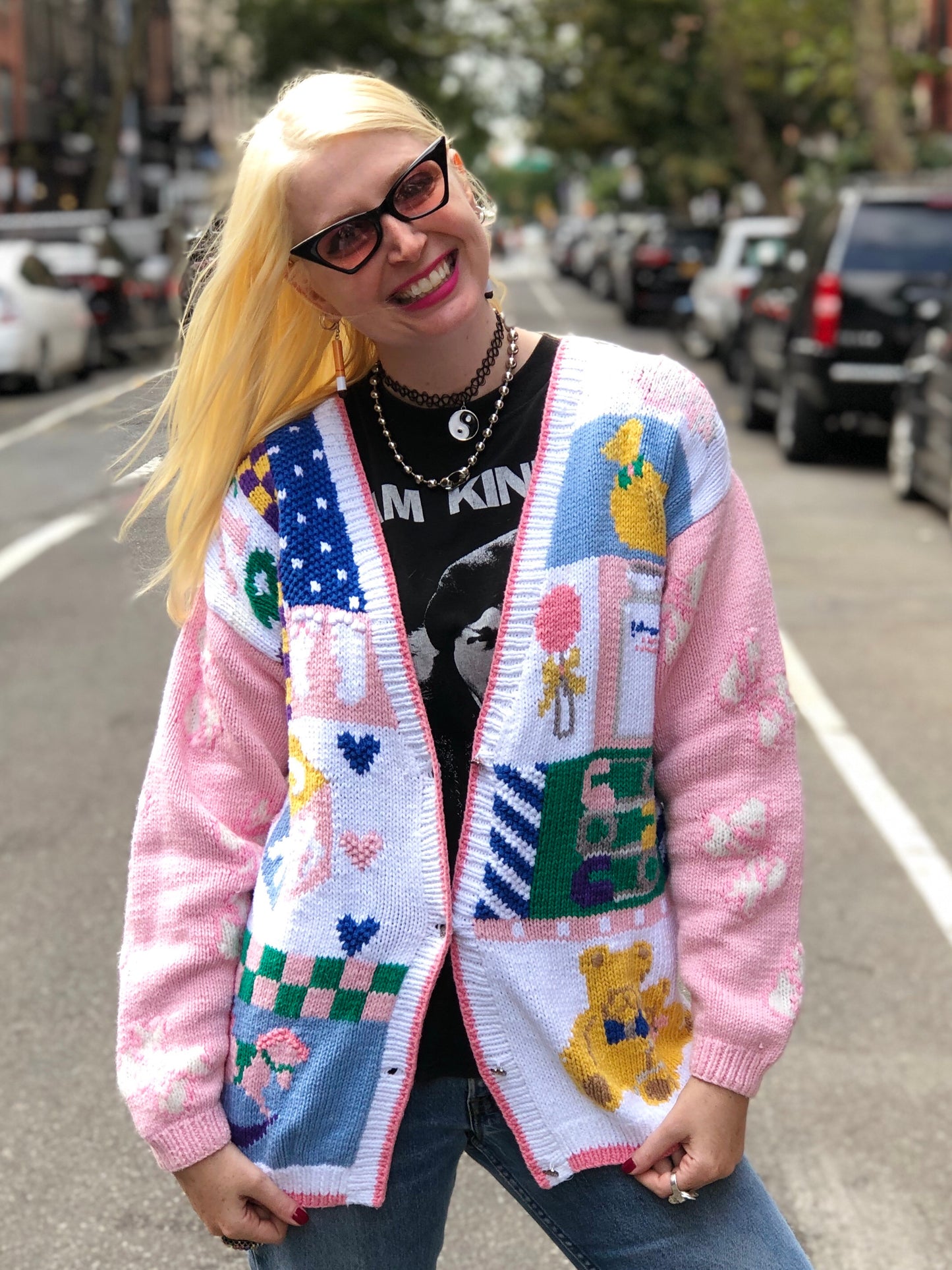 Vintage 80s Baby Powder Sweater - Spark Pretty