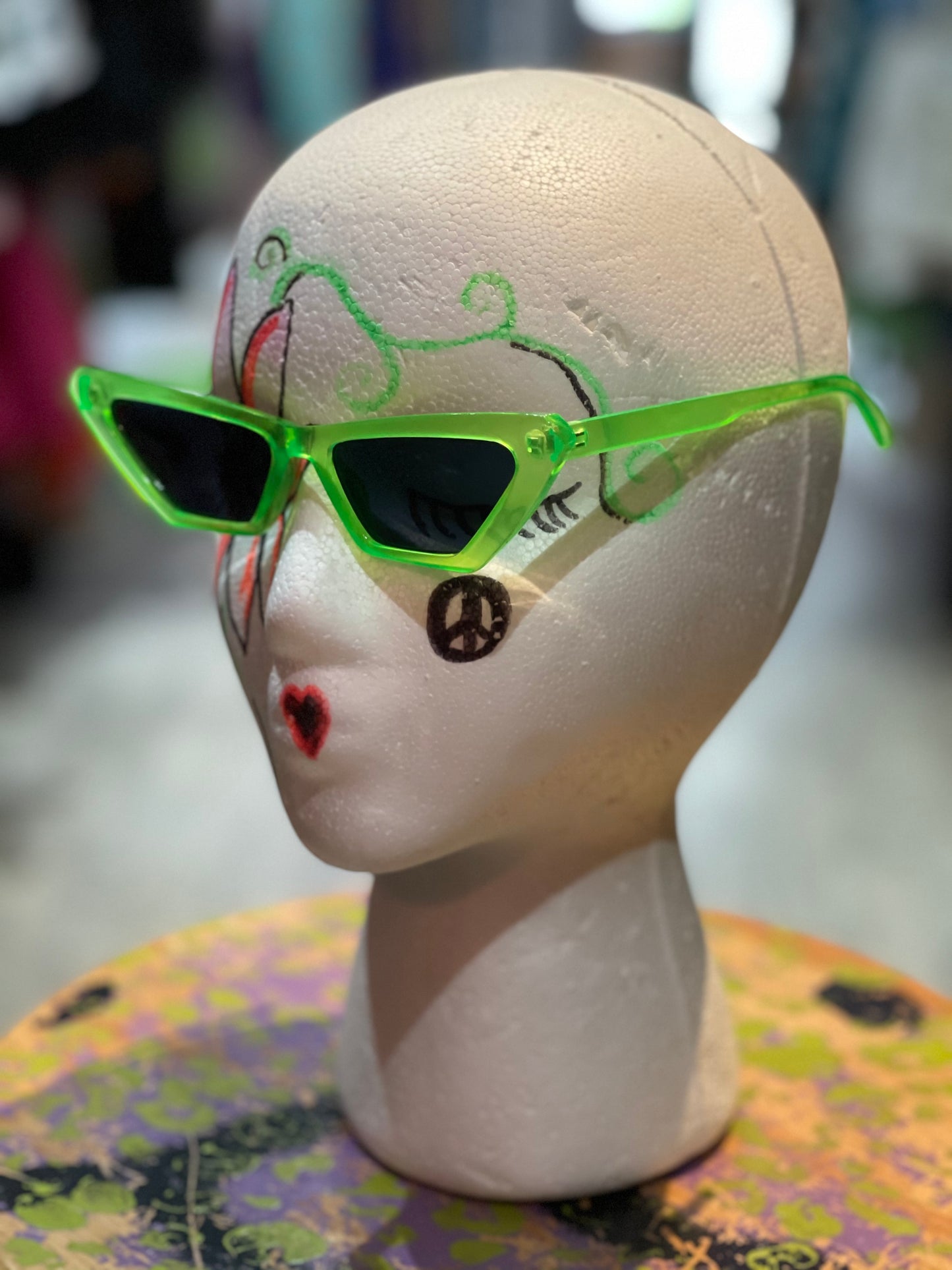 Neon Geometric Cat Eye Sunglasses - Spark Pretty