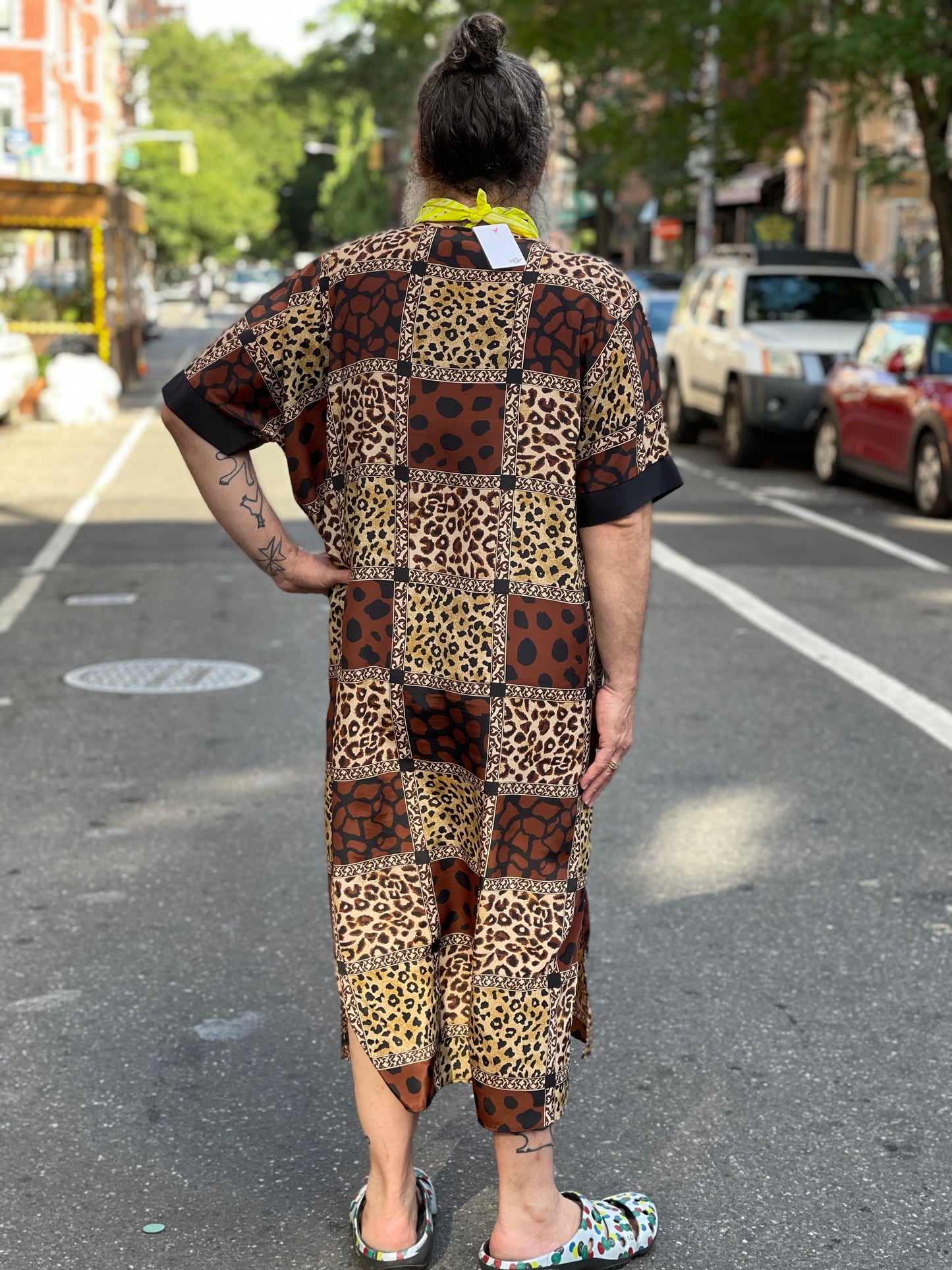Vintage 90s Safari Print Caftan - Spark Pretty