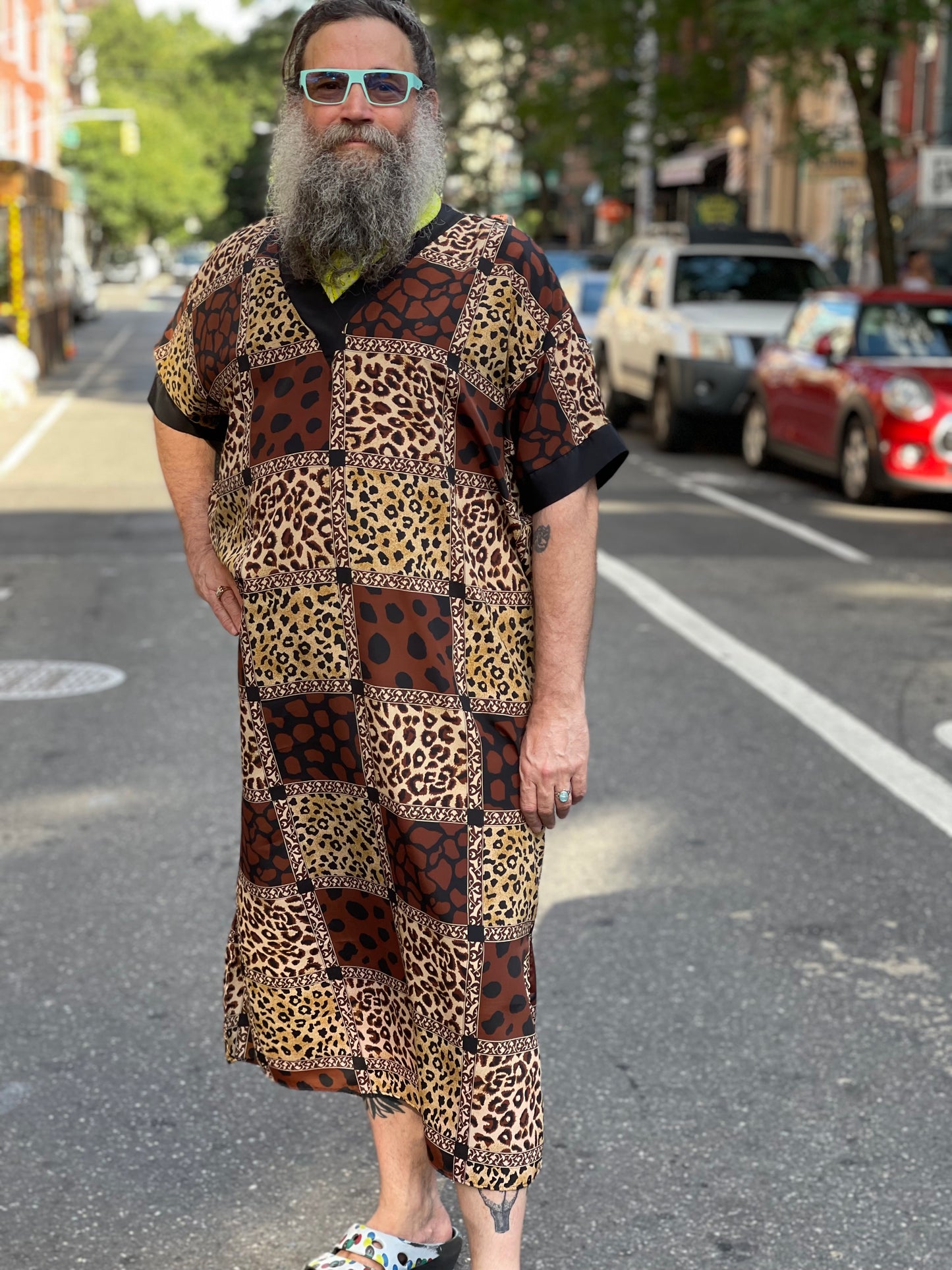 Vintage 90s Safari Print Caftan - Spark Pretty