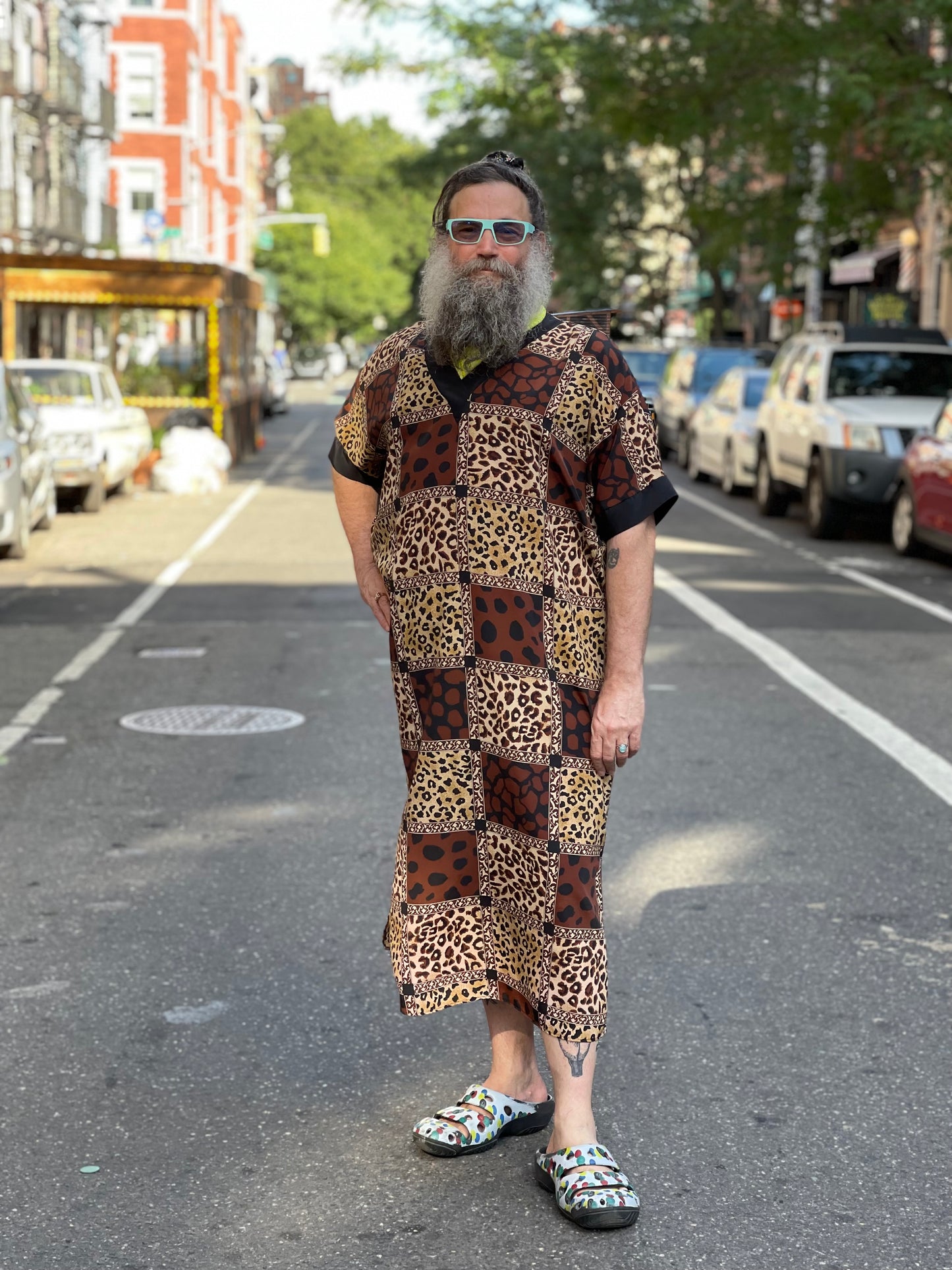 Vintage 90s Safari Print Caftan - Spark Pretty