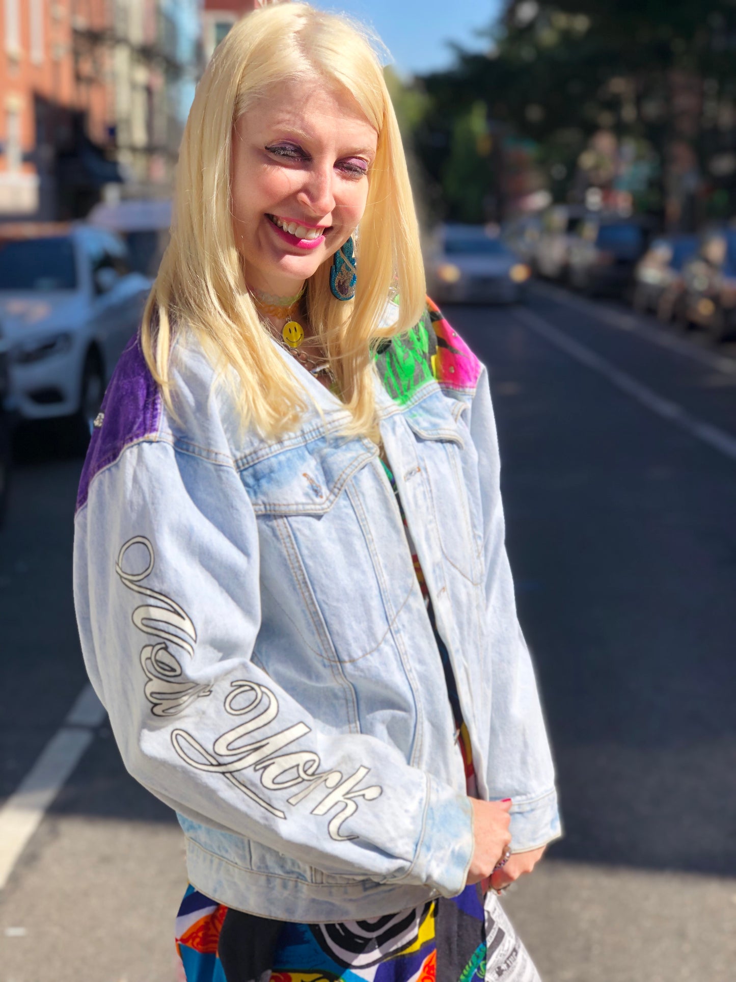 Vintage 80s New York Bedazzled Jean Jacket - Spark Pretty