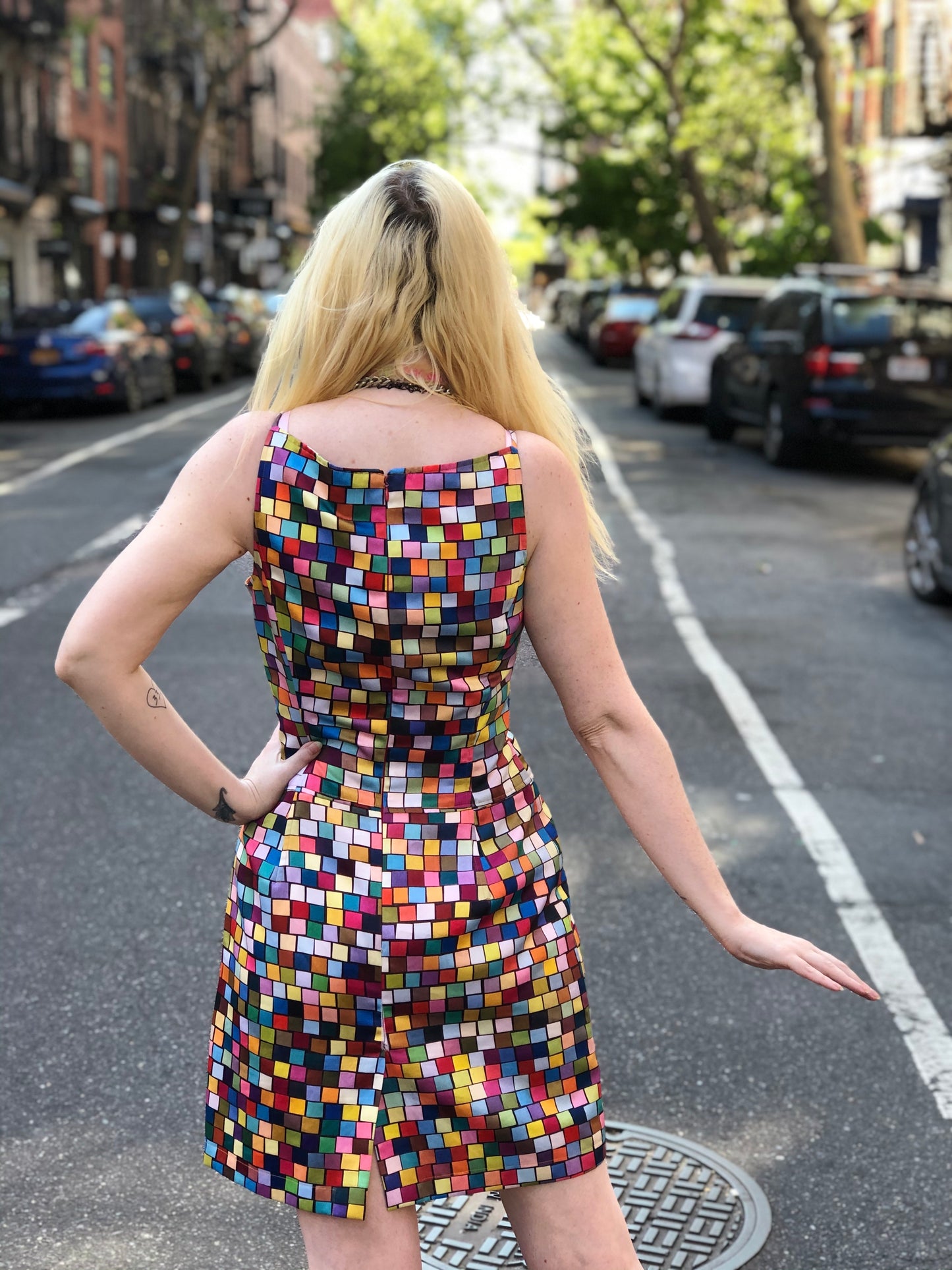 Vintage 90s Todd Oldham Rainbow Check Dress - Spark Pretty