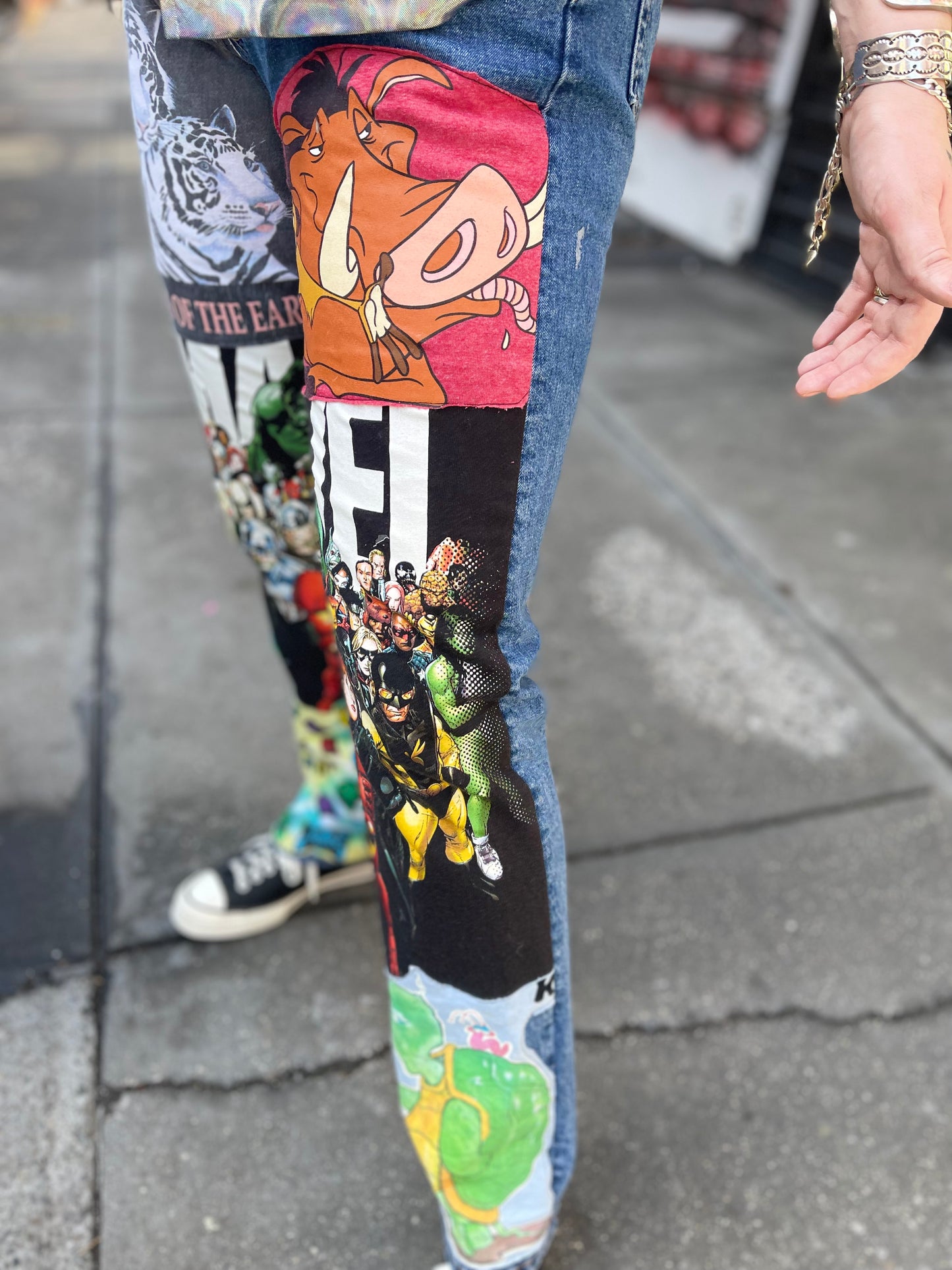 Reworked Patchwork Vintage Jeans - Spark Pretty