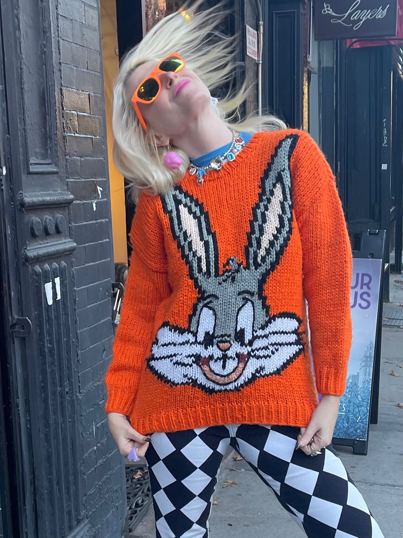 Green bugs bunny clearance sweater