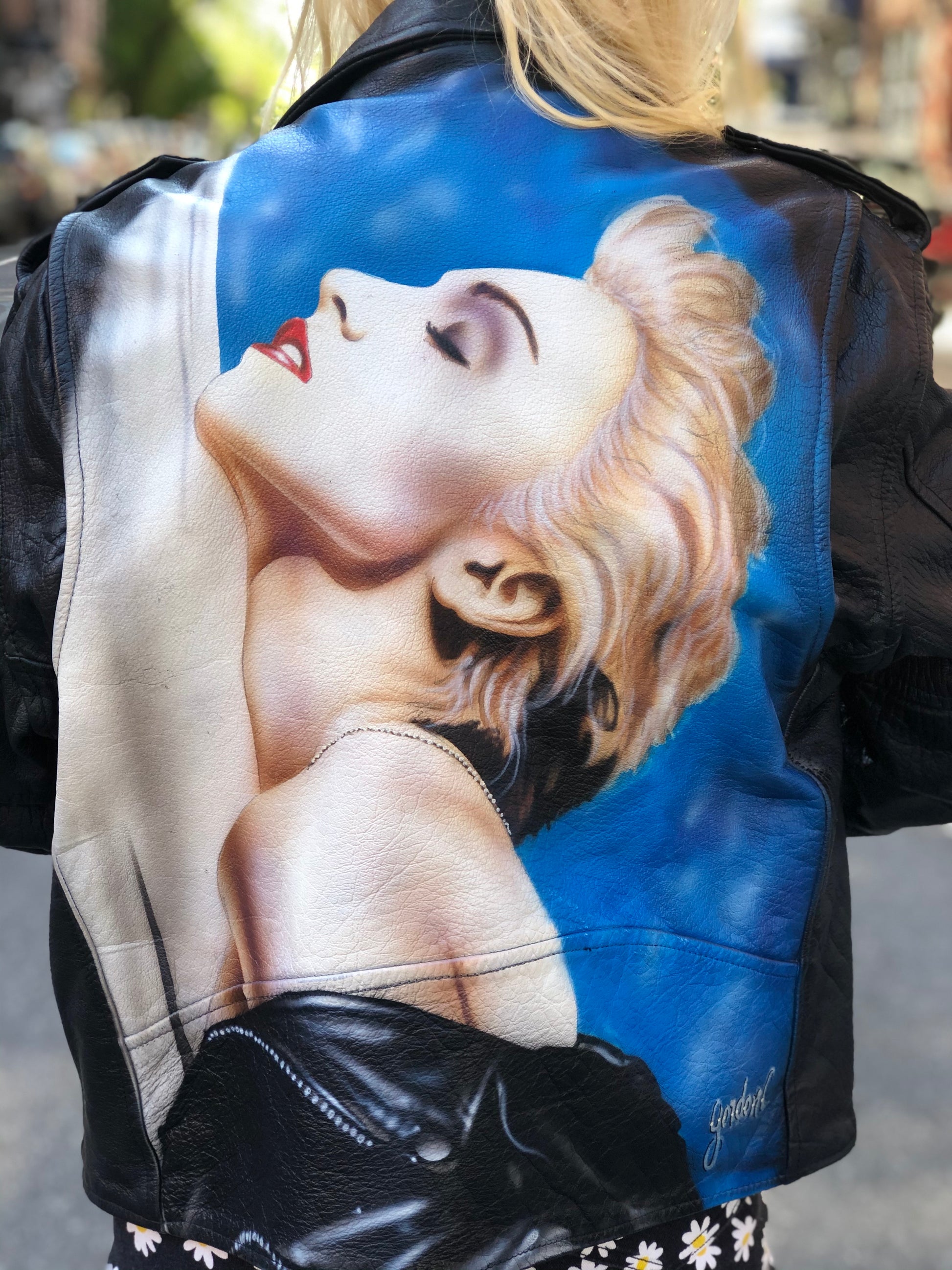 Vintage 80s Madonna Leather Moto Jacket - Spark Pretty