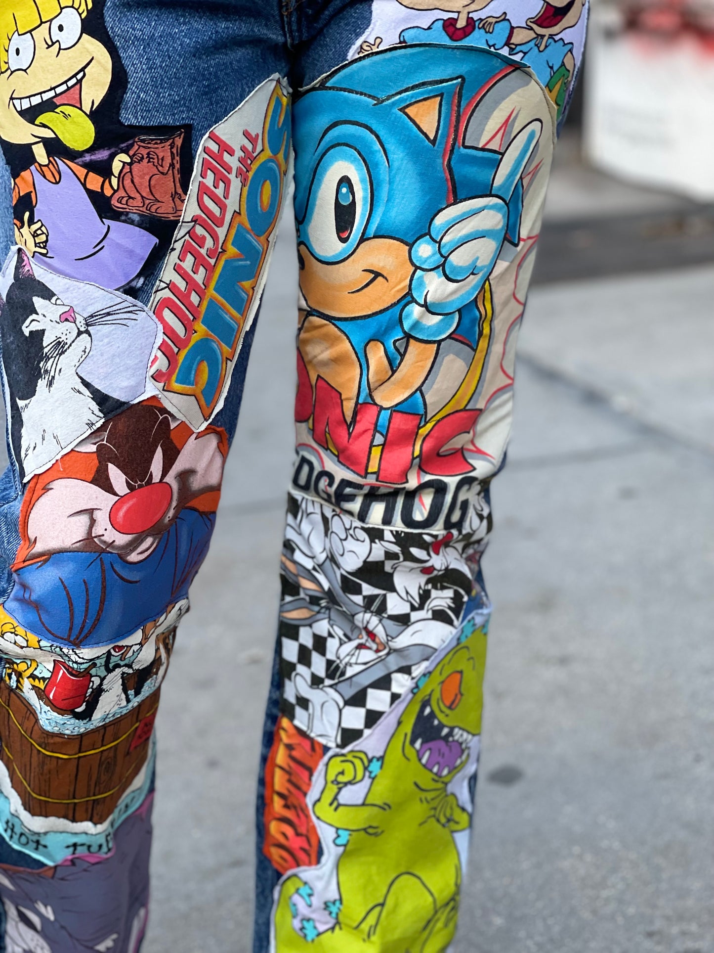Reworked Patchwork Vintage Jeans - Spark Pretty