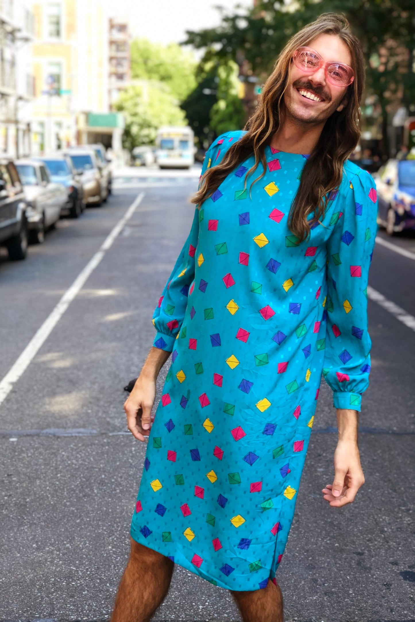 Vintage 80s Geometric Tunic Dress - Spark Pretty