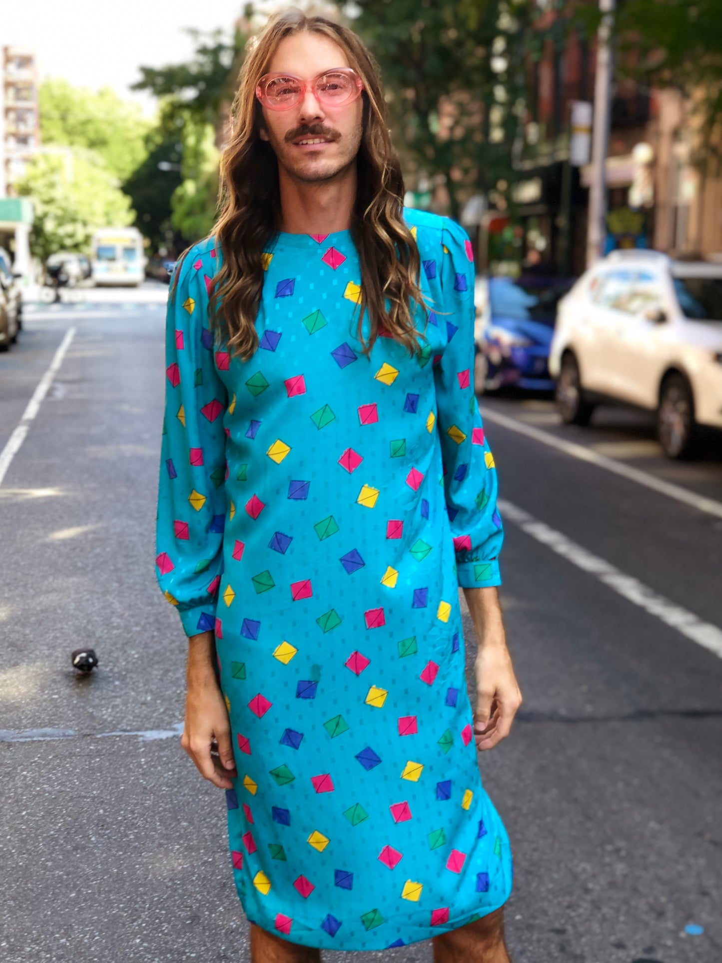Vintage 80s Geometric Tunic Dress - Spark Pretty