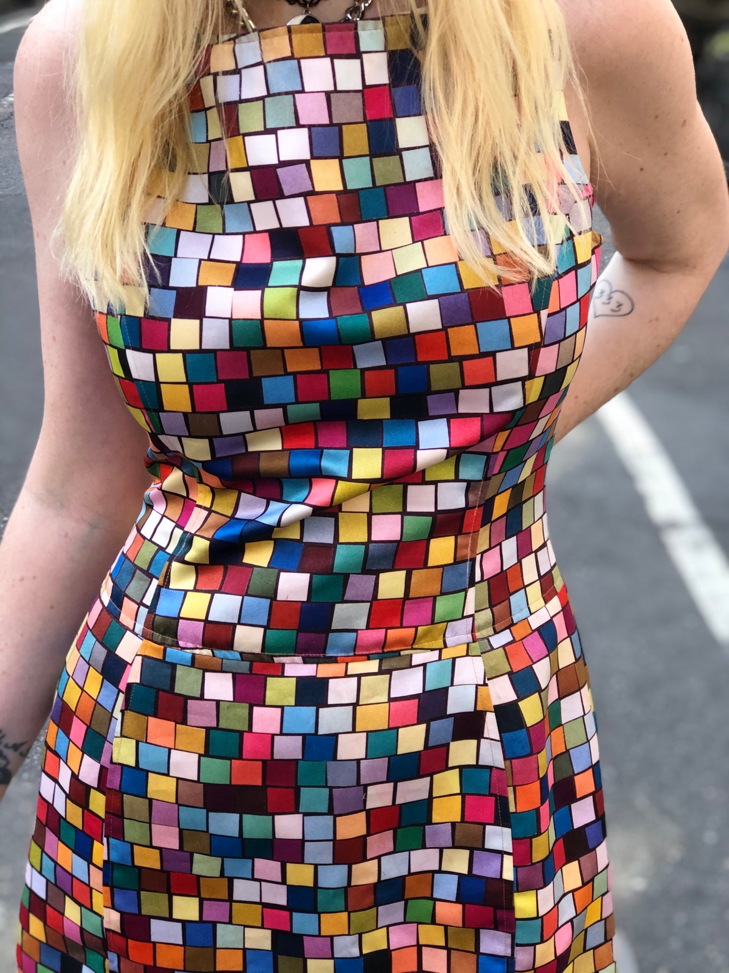 Vintage 90s Todd Oldham Rainbow Check Dress - Spark Pretty