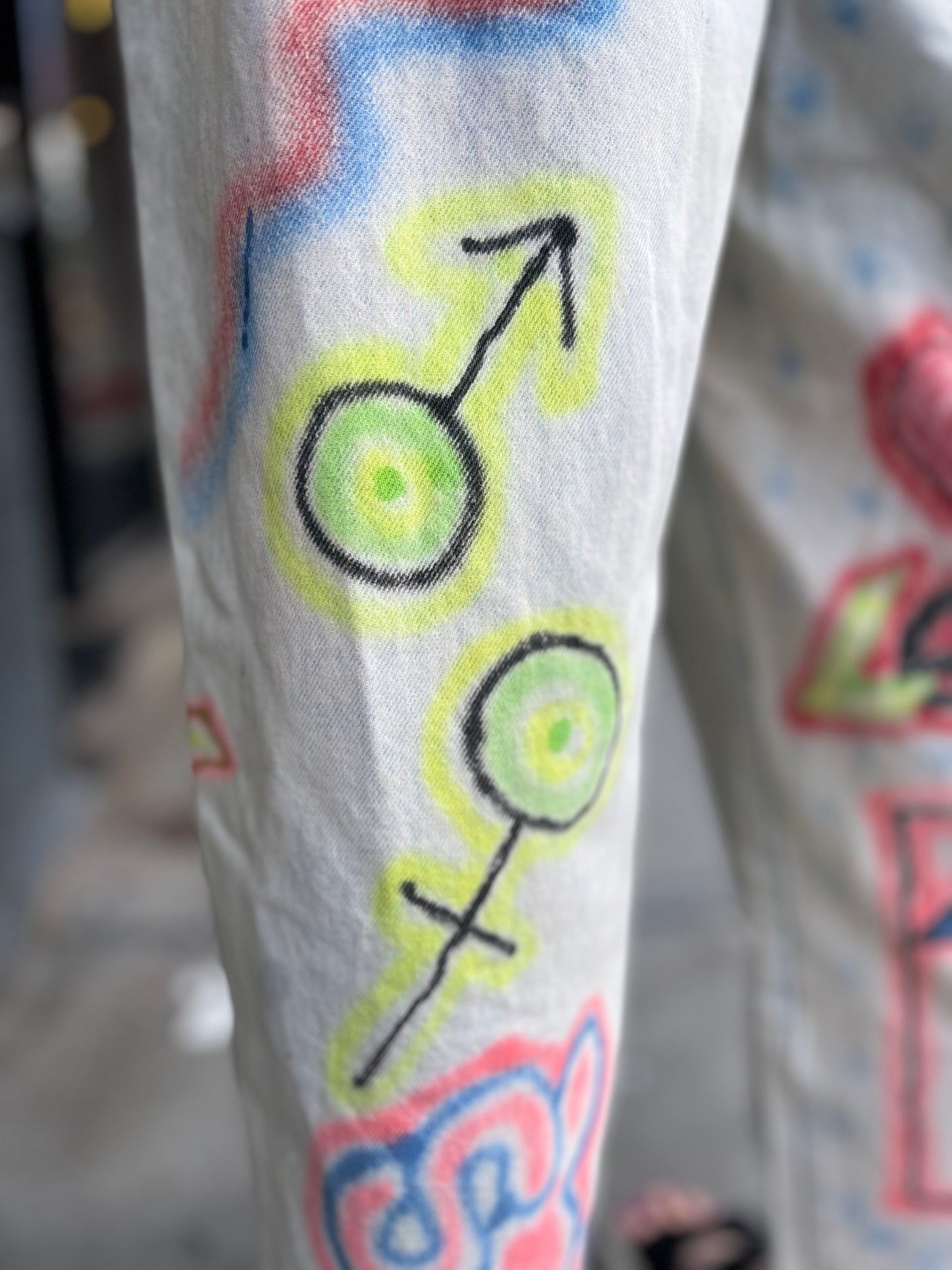 Vintage 90s Hand Illustrated Overalls - Spark Pretty