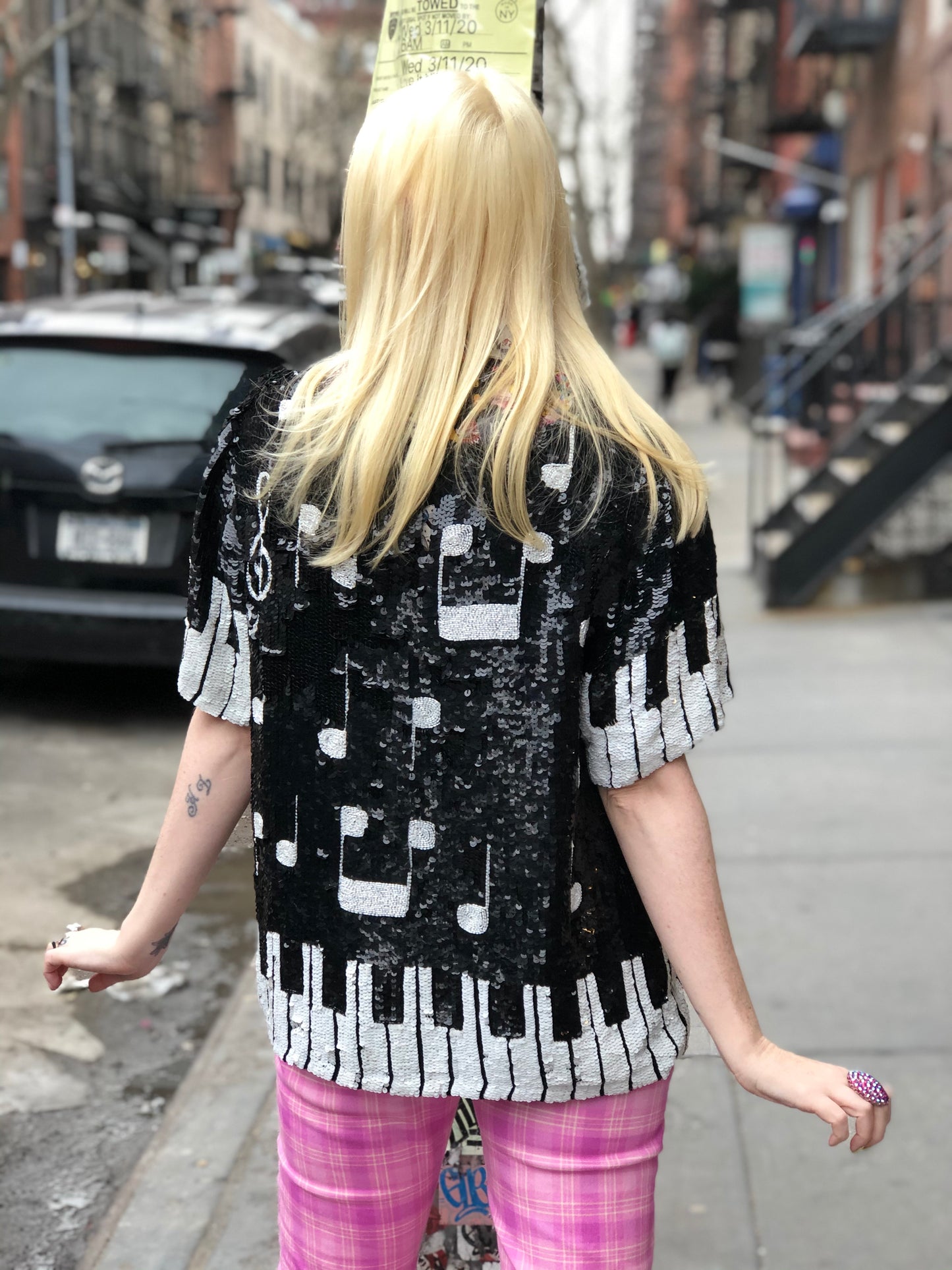 Vintage 80s Sequin Piano Key Sequin Top - Spark Pretty