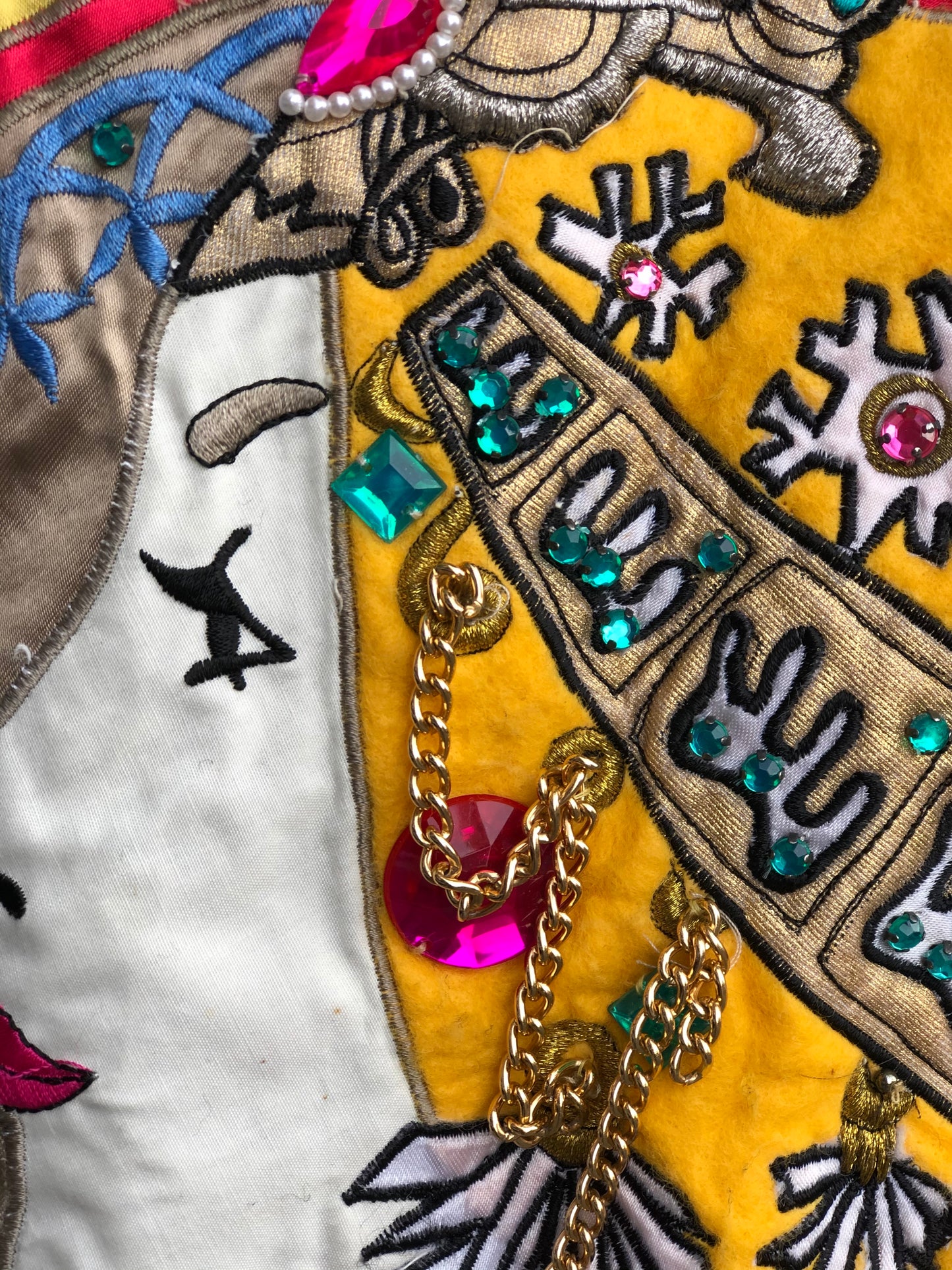 Vintage 80s Patchwork Bedazzled Astrology theme sweater - Spark Pretty