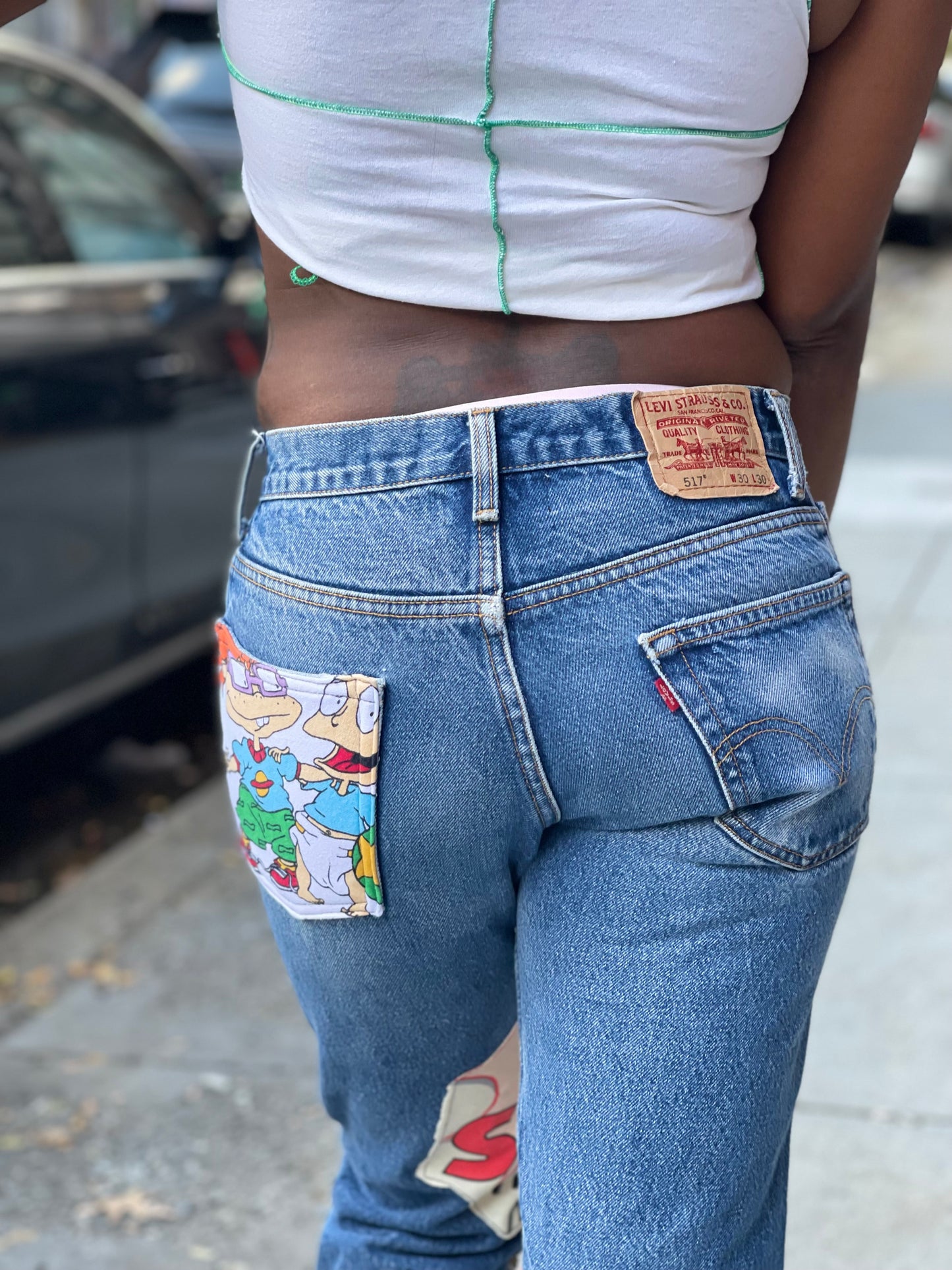 Reworked Patchwork Vintage Jeans - Spark Pretty