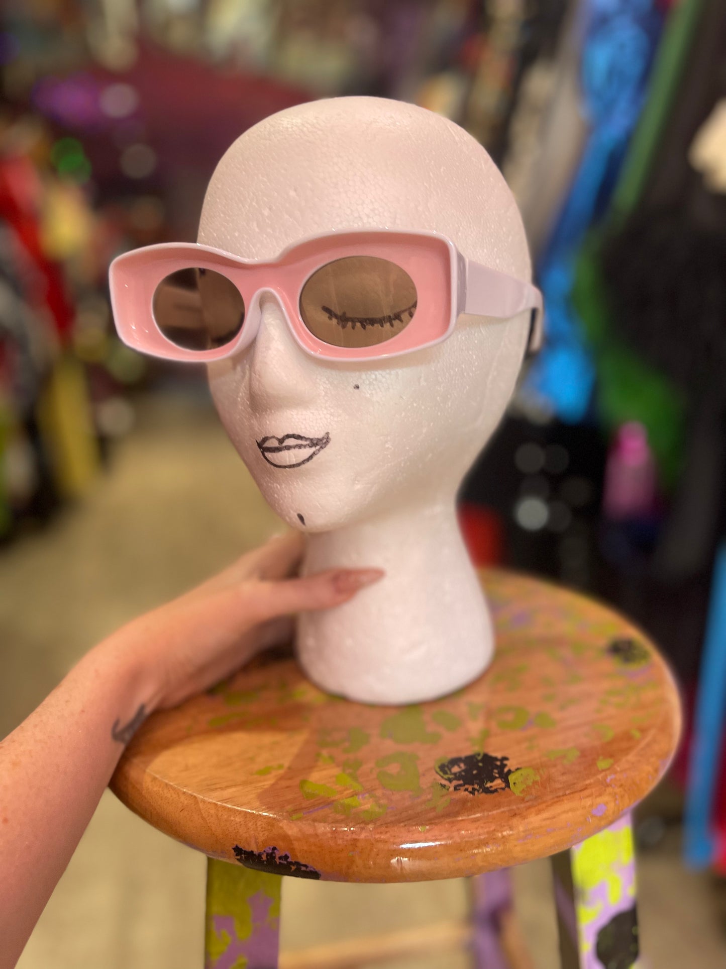 Rectangle Concave Shape Sunglasses - Spark Pretty