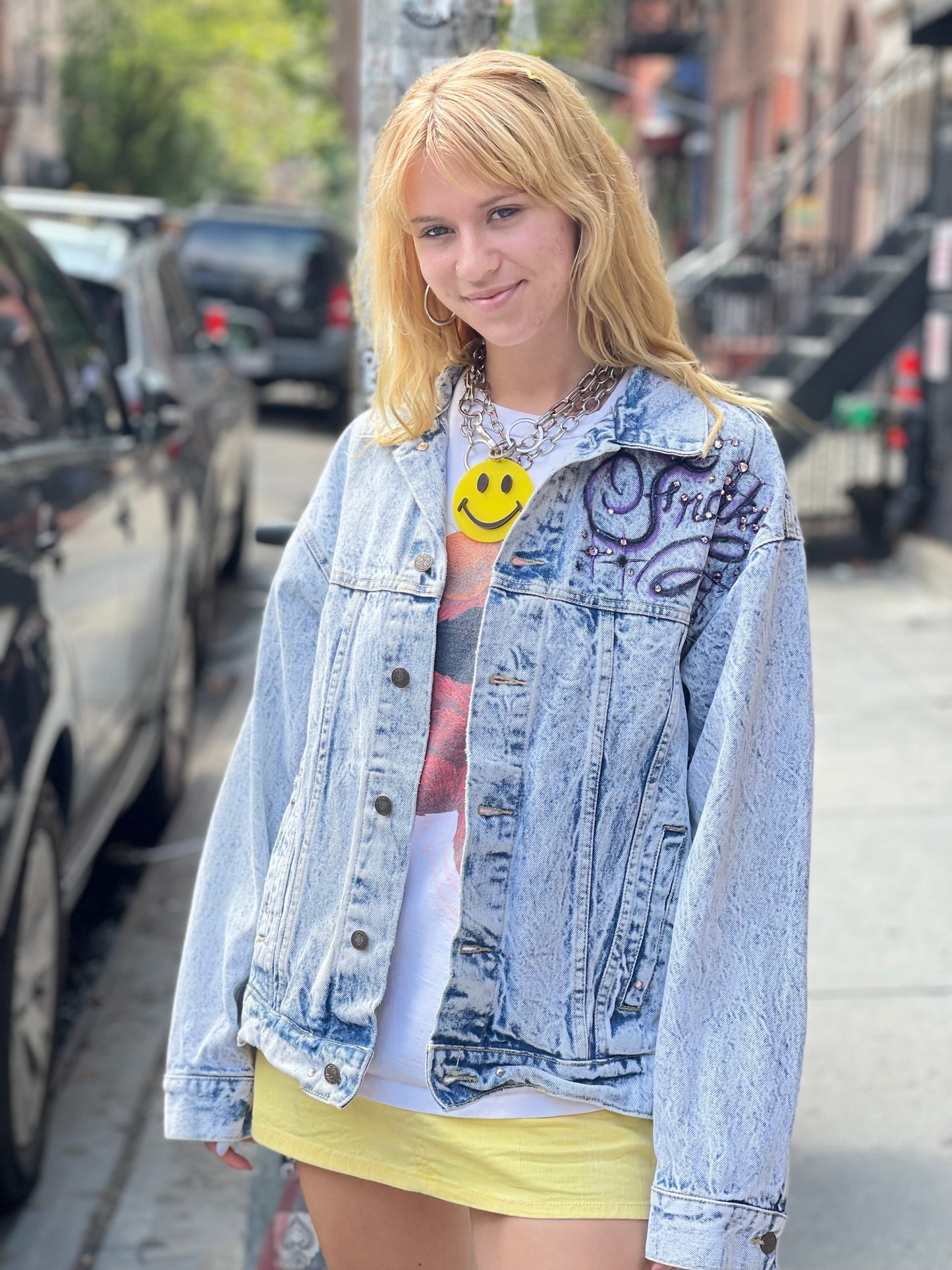 Vintage 80s Bedazzled City of Angels Jean Jacket - Spark Pretty