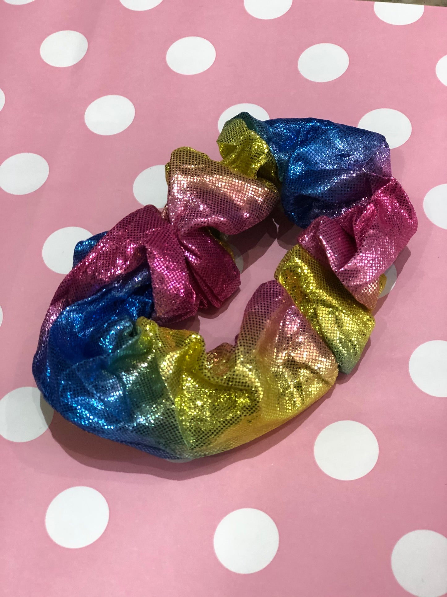 Rainbow Hologram Scrunchie - Spark Pretty