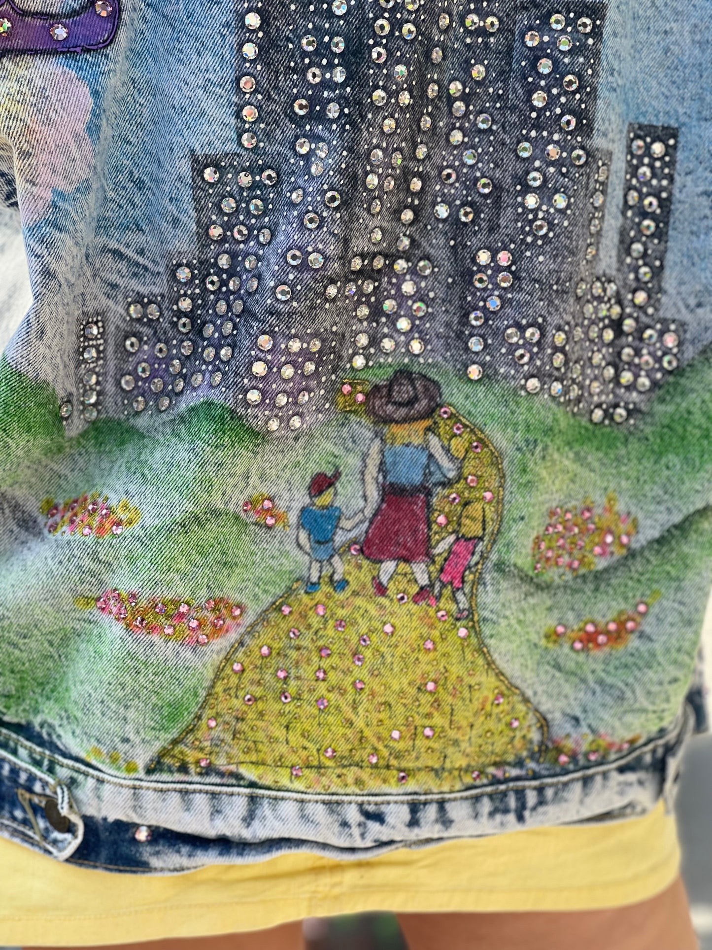 Vintage 80s Bedazzled City of Angels Jean Jacket - Spark Pretty