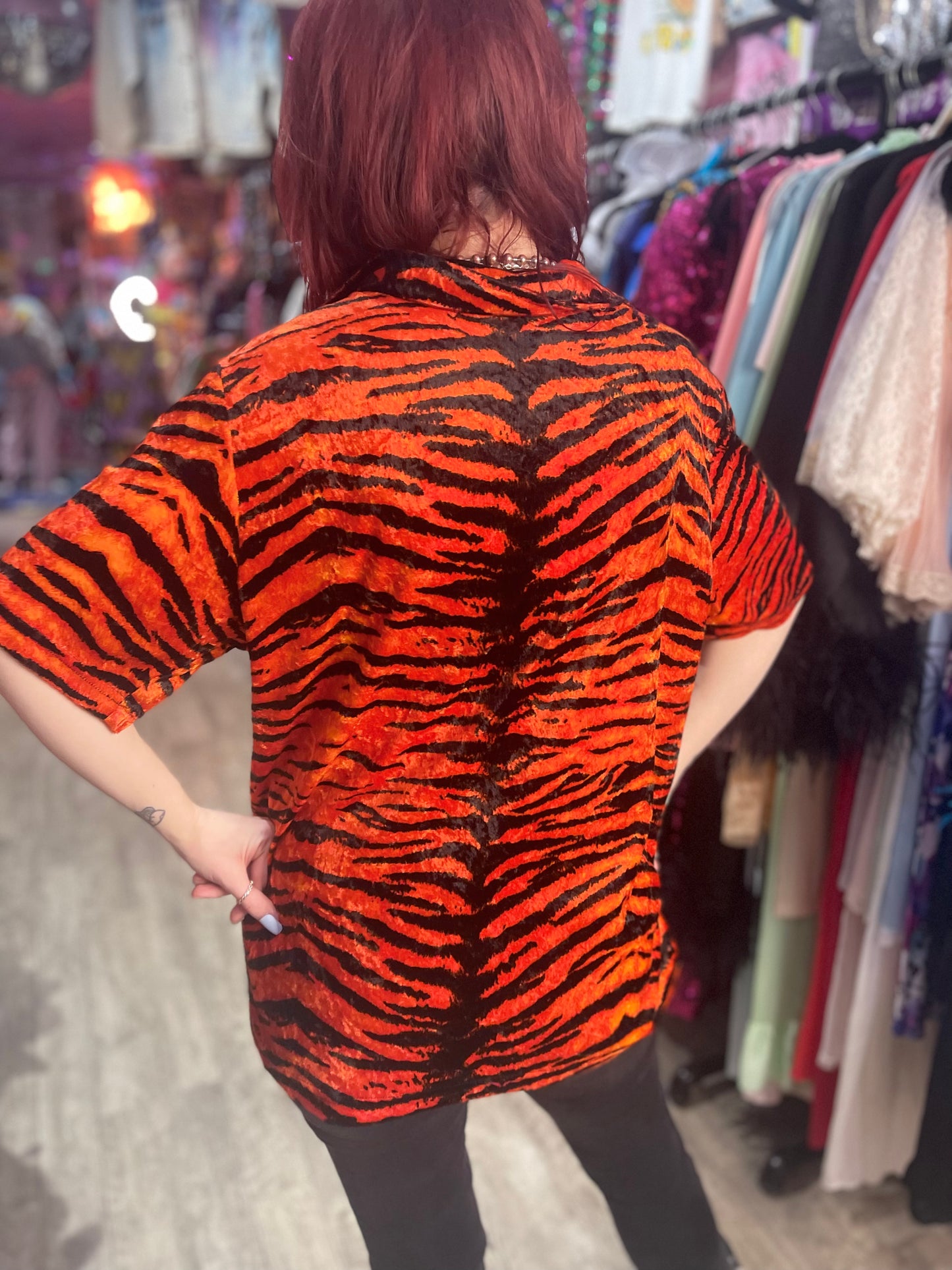 Vintage 90s Orange Tiger Shirt - Spark Pretty
