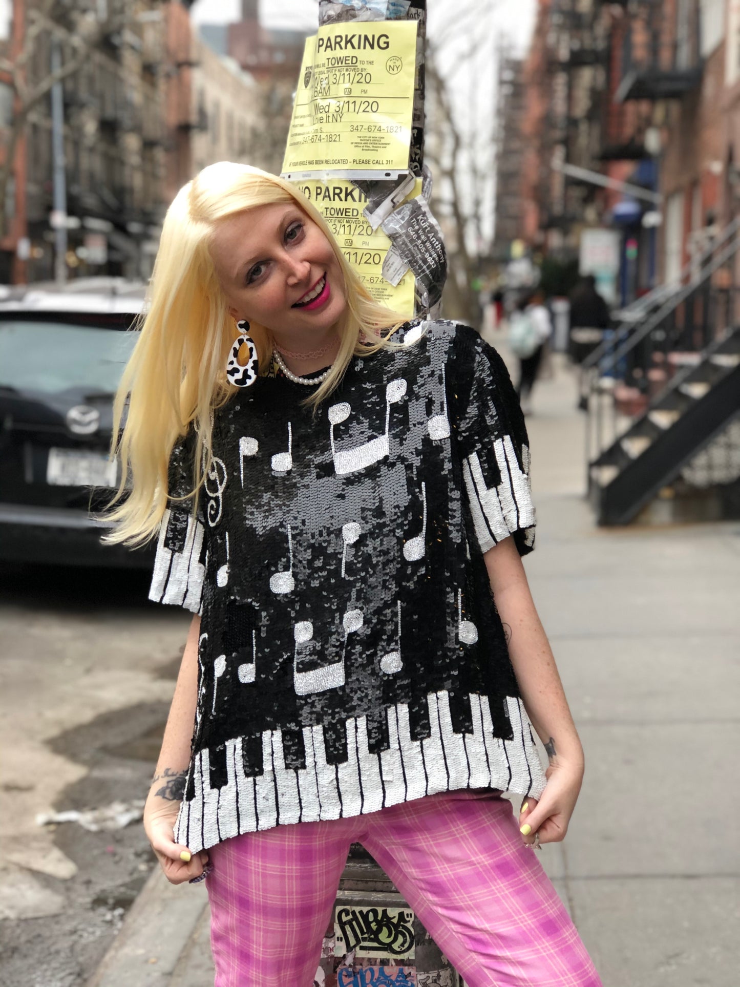 Vintage 80s Sequin Piano Key Sequin Top - Spark Pretty
