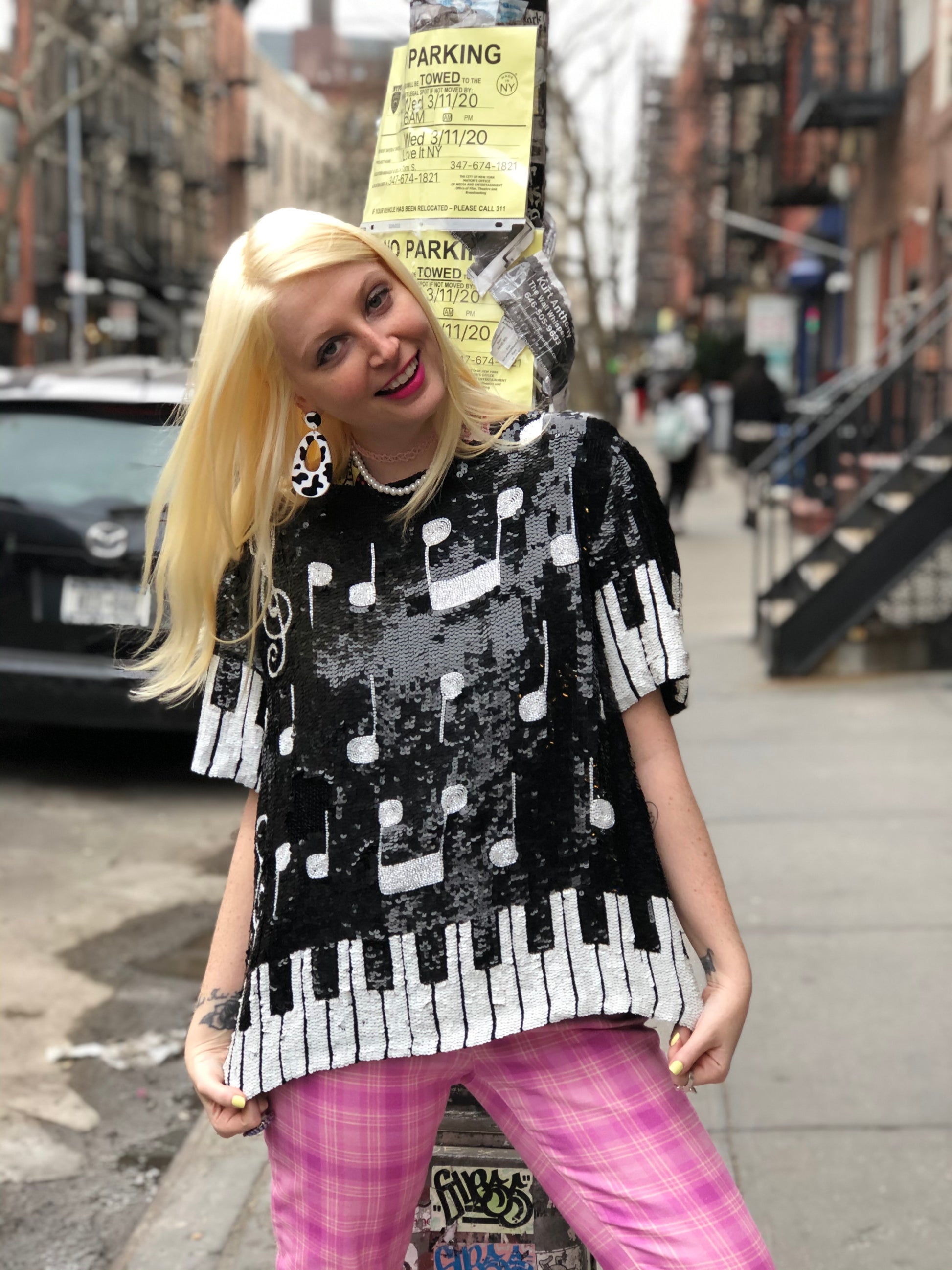 Vintage 80s Sequin Piano Key Sequin Top - Spark Pretty
