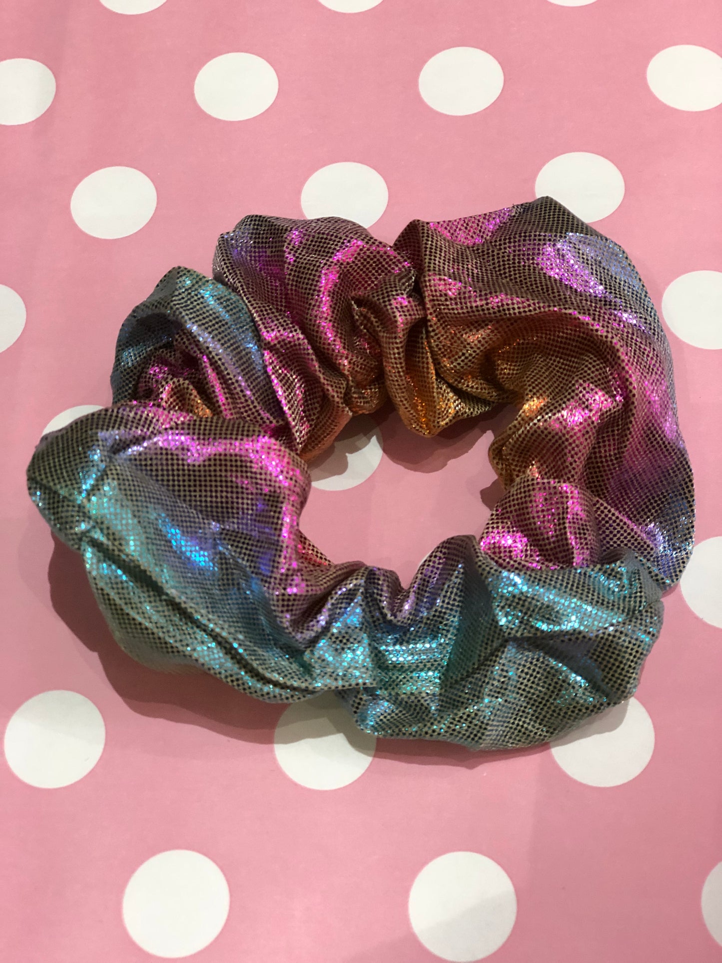 Rainbow Hologram Scrunchie - Spark Pretty