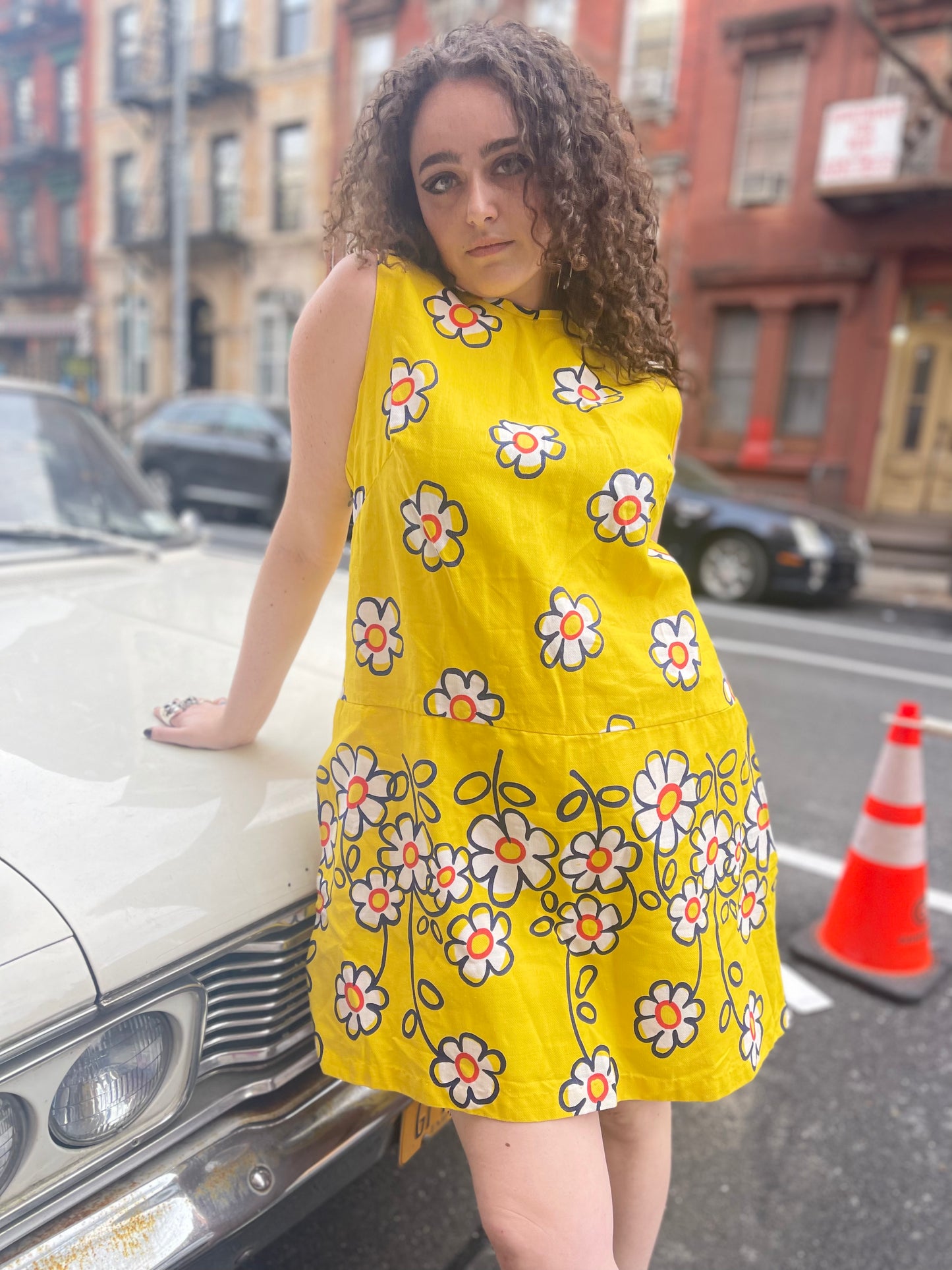 Vintage 70s Yellow Floral Plus Size Romper - Spark Pretty