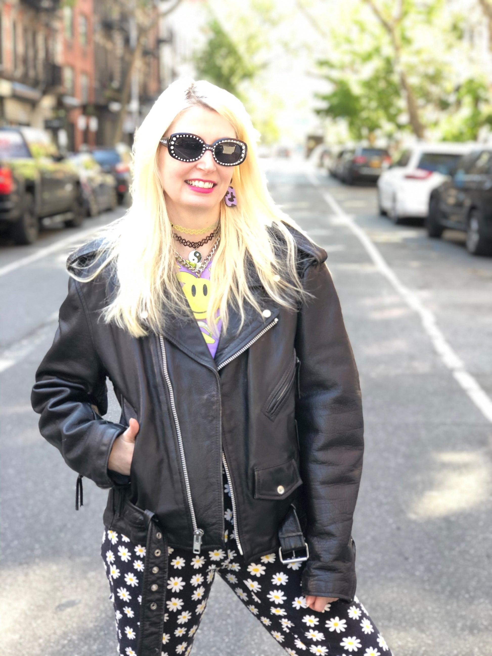 Vintage 80s Madonna Leather Moto Jacket - Spark Pretty