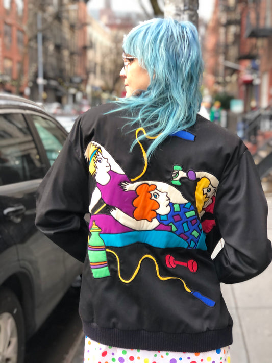 Vintage 80s/ 90s Novelty Theme Colorful Jacket - Spark Pretty