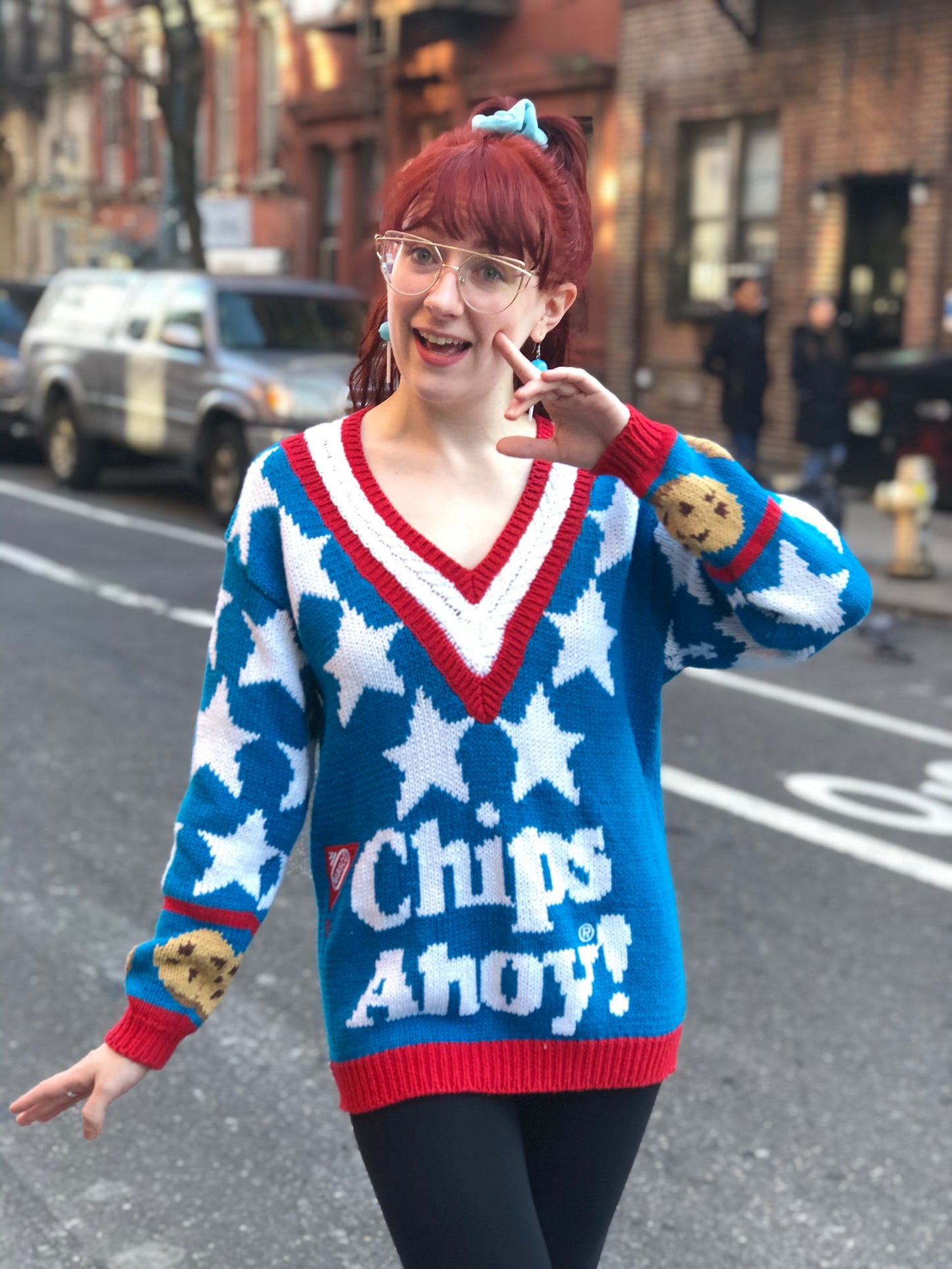 Vintage 90s Chips Ahoy Cookie Sweater - Spark Pretty