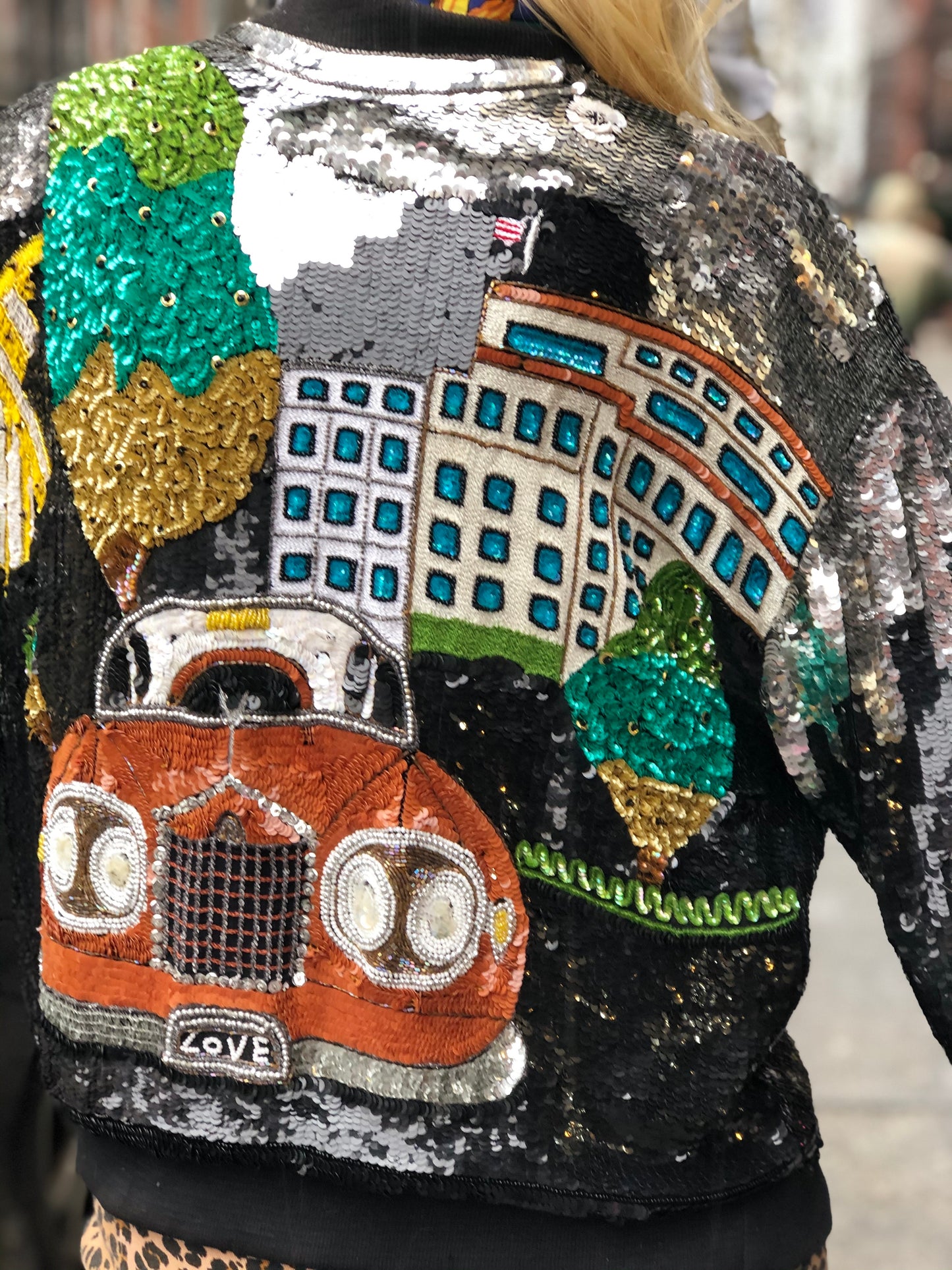 Vintage 80s Sequin Rolls Royce Jacket - Spark Pretty
