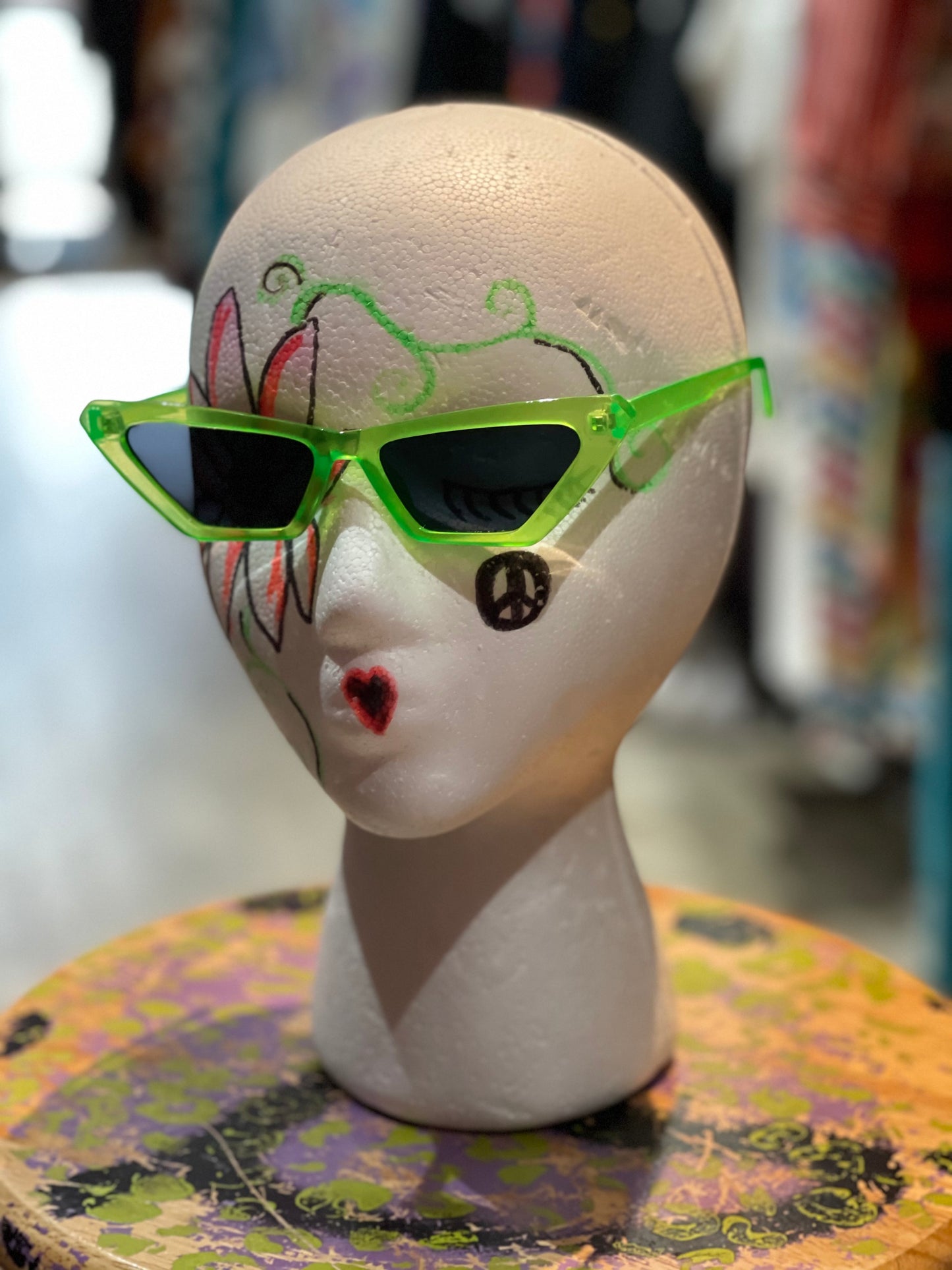 Neon Geometric Cat Eye Sunglasses - Spark Pretty