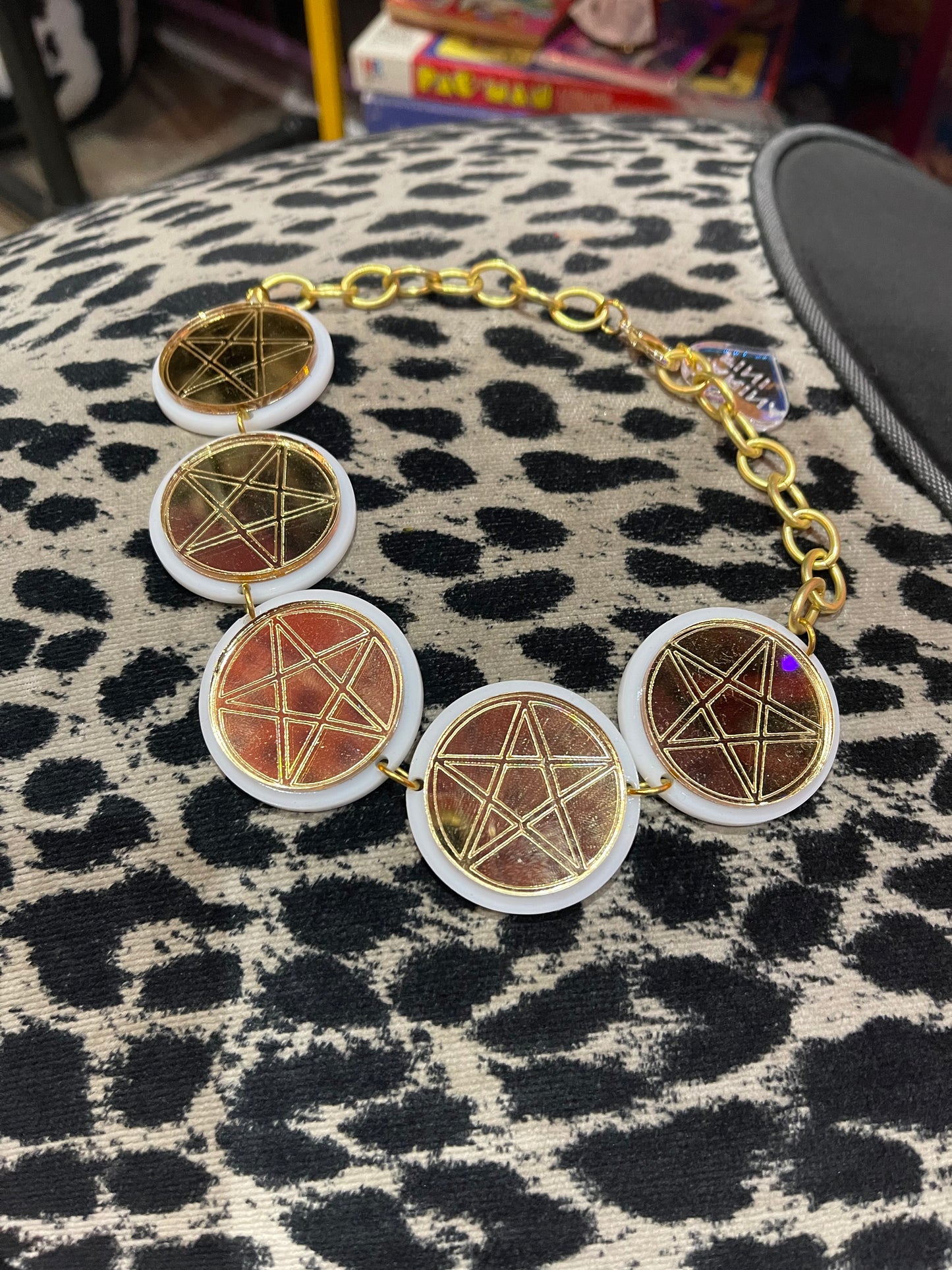 Mirror Gold Pentagram Choker by Marina Fini - Spark Pretty
