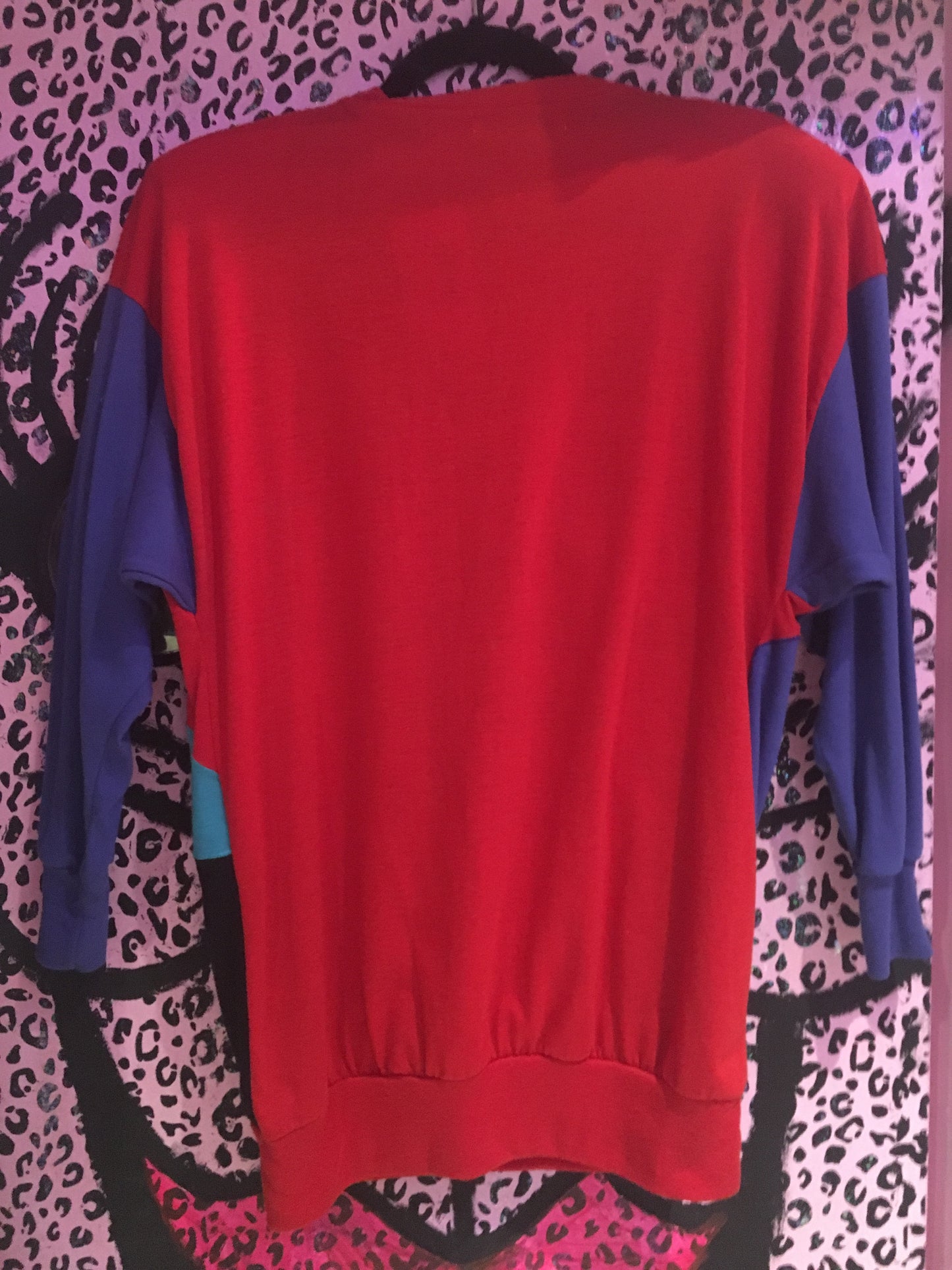 Vintage 80s Clown Sweatshirt patchwork sweater top - Spark Pretty