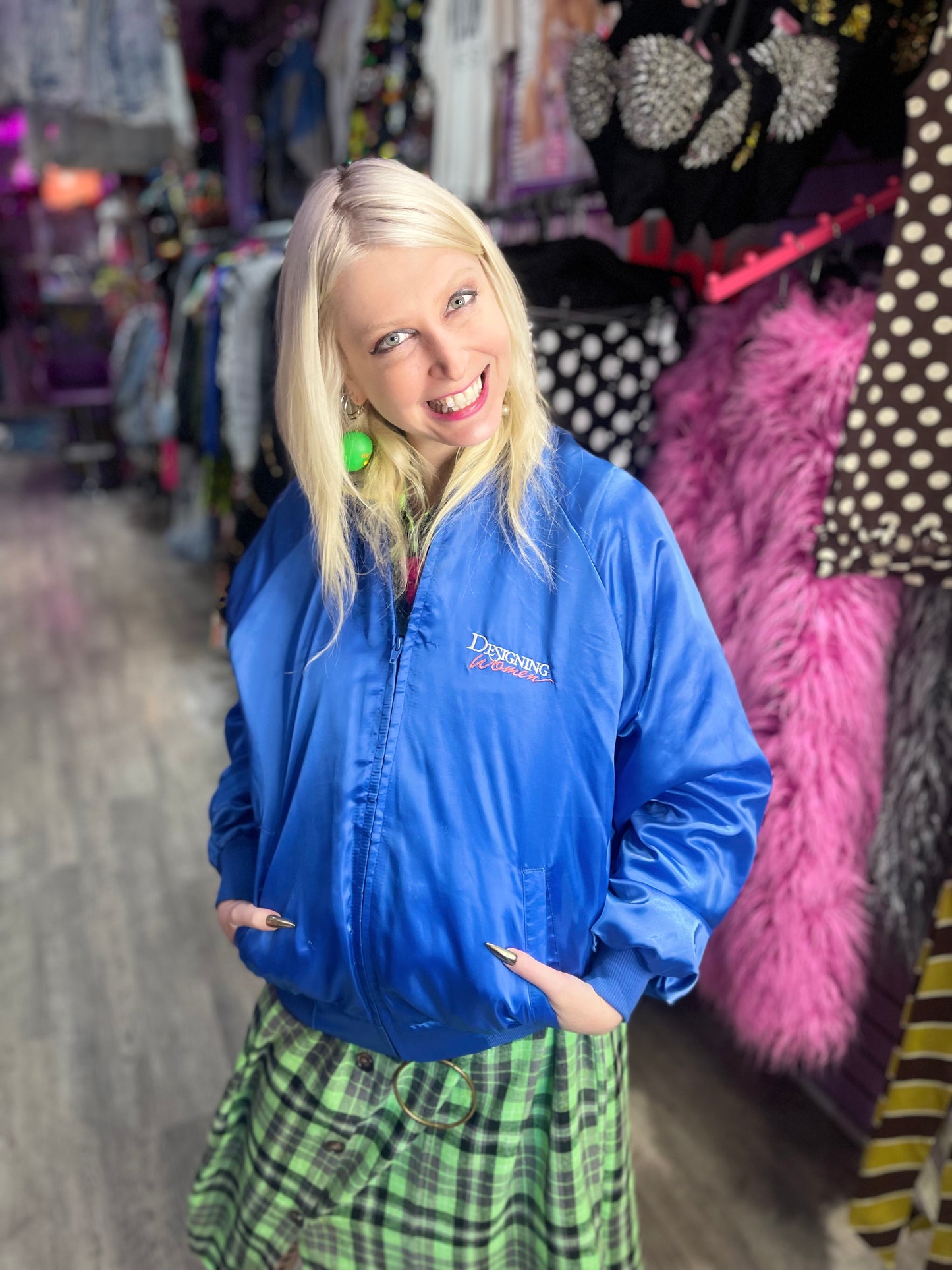 Vintage 90s Designing Women Bomber Jacket