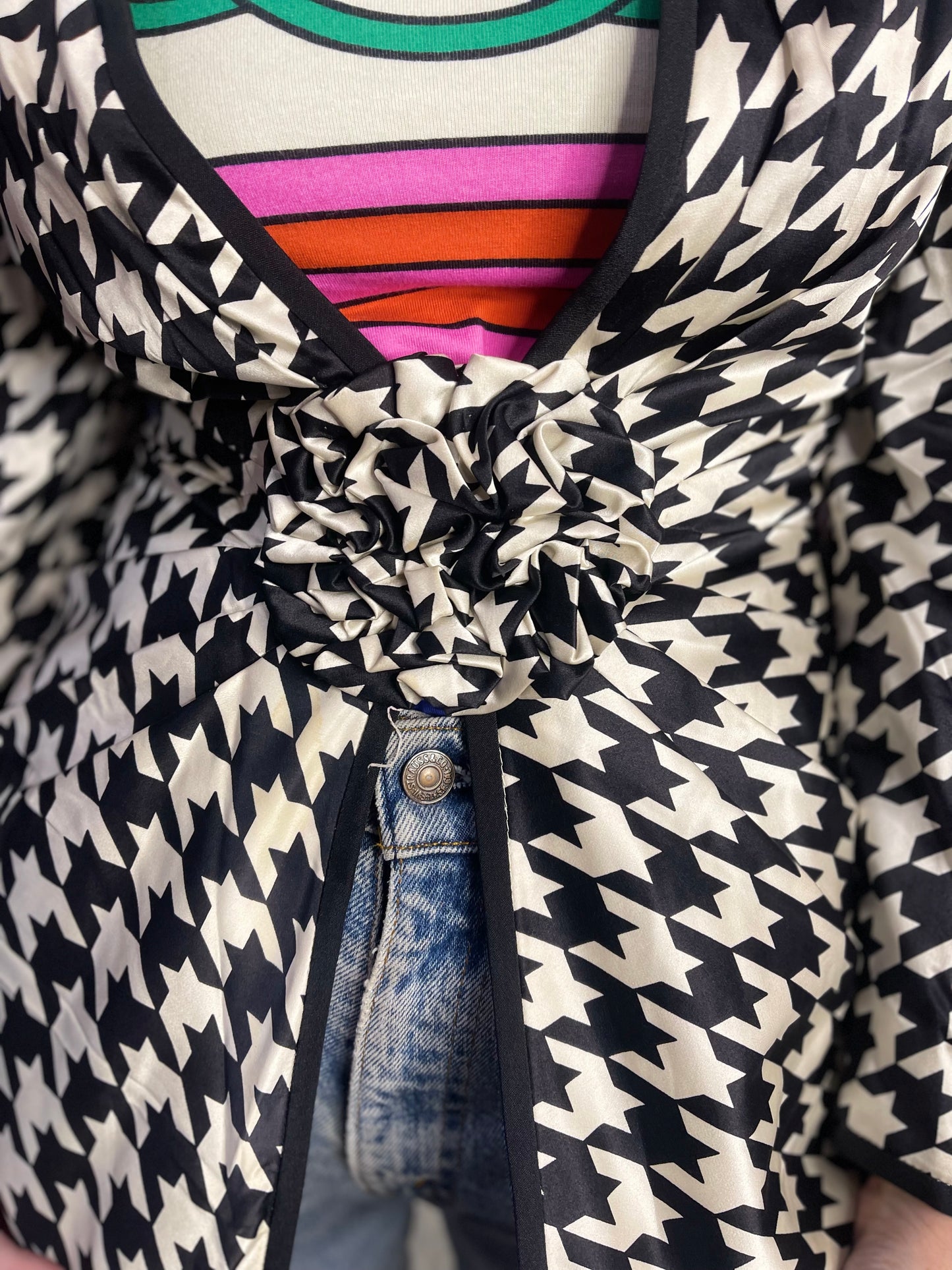 Vintage 90s Houndstooth Blazer
