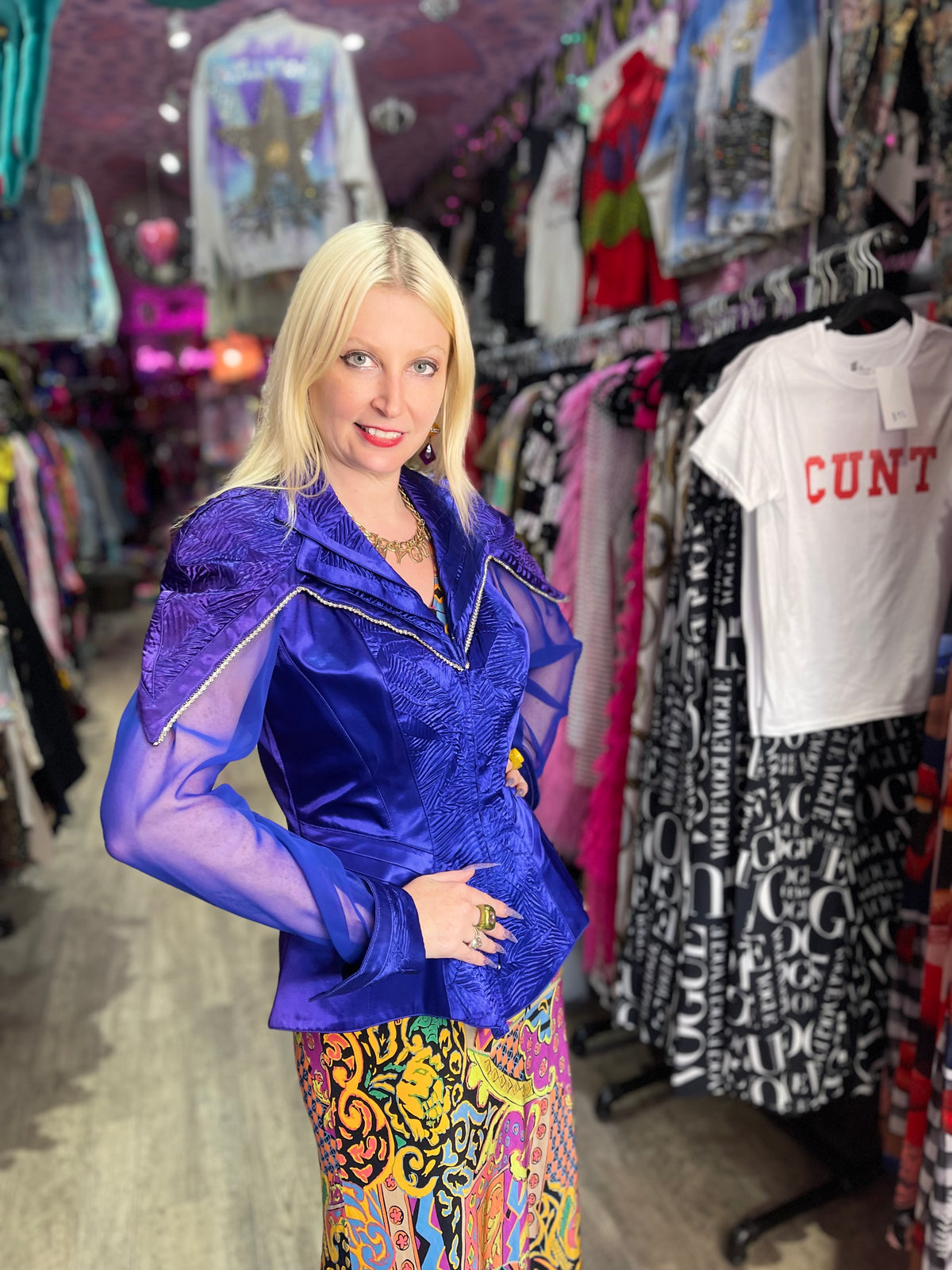 Vintage 80s Bedazzled Peplum Dramatic Jacket