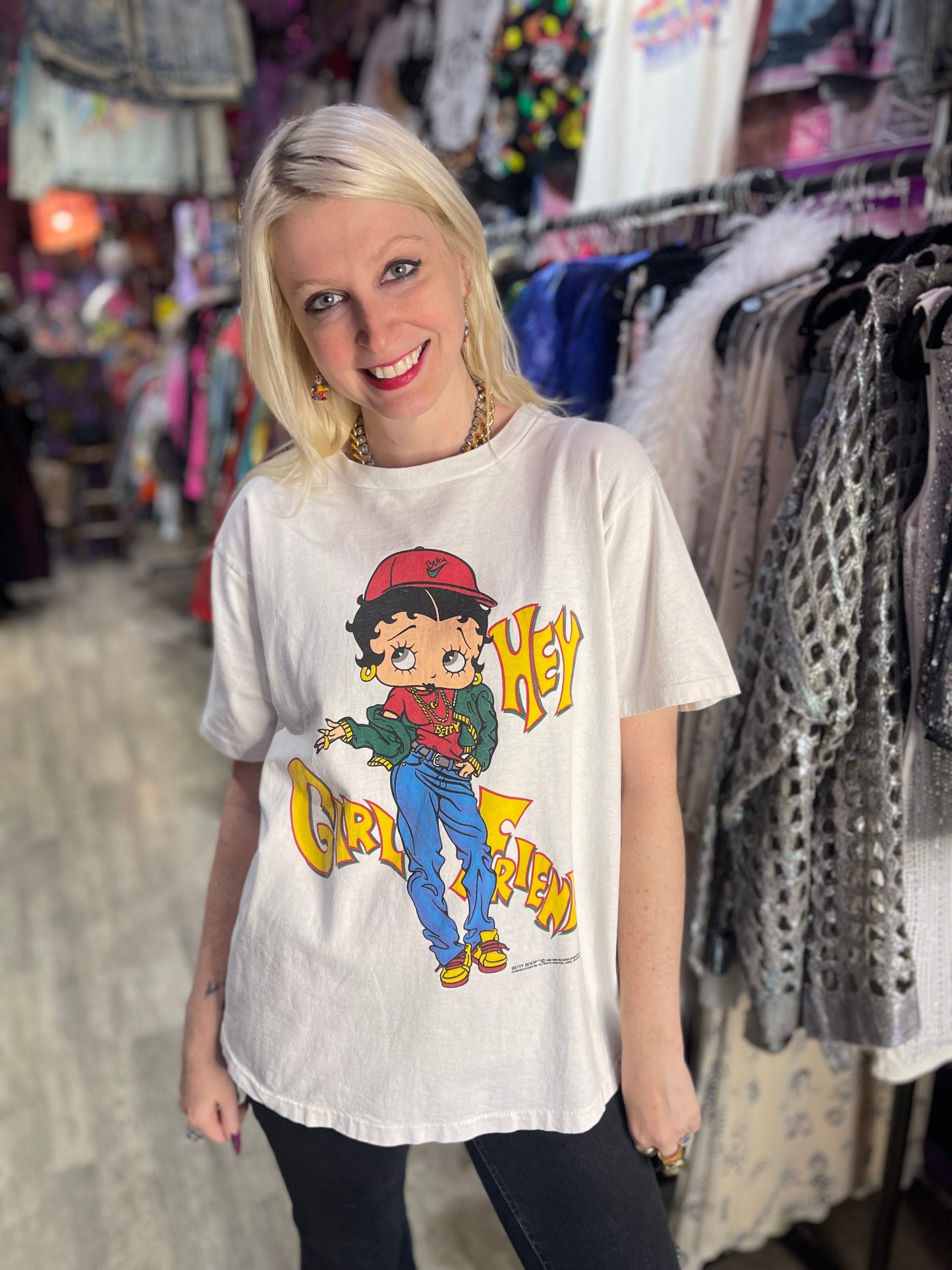 Vintage 1992 Betty Boop Hey Girlfriend T-shirt