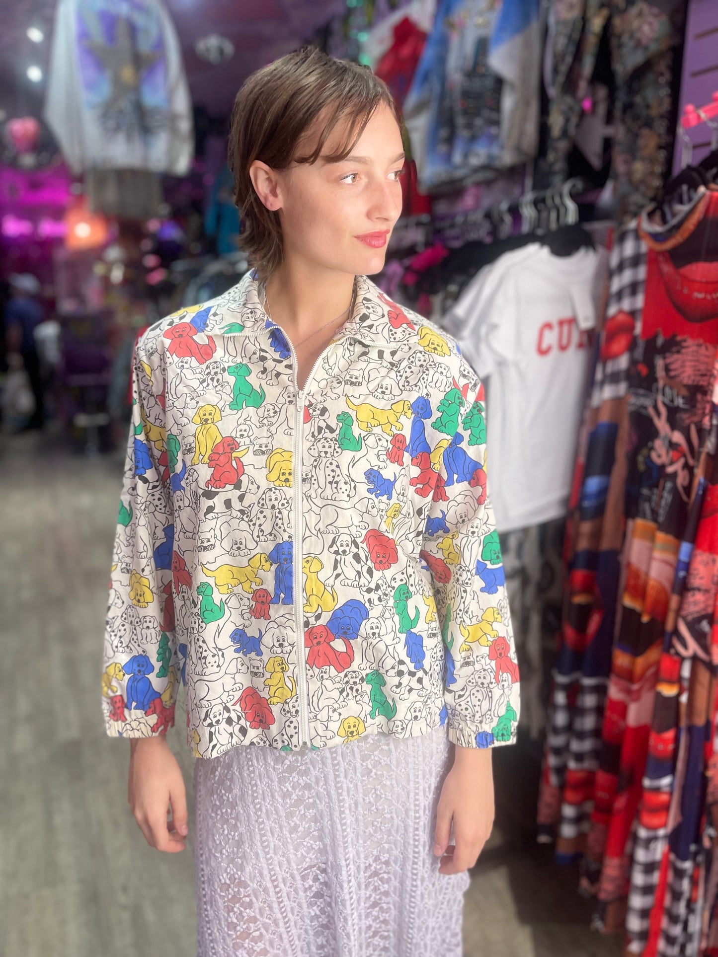 Vintage 80s Cartoon Dogs Jacket