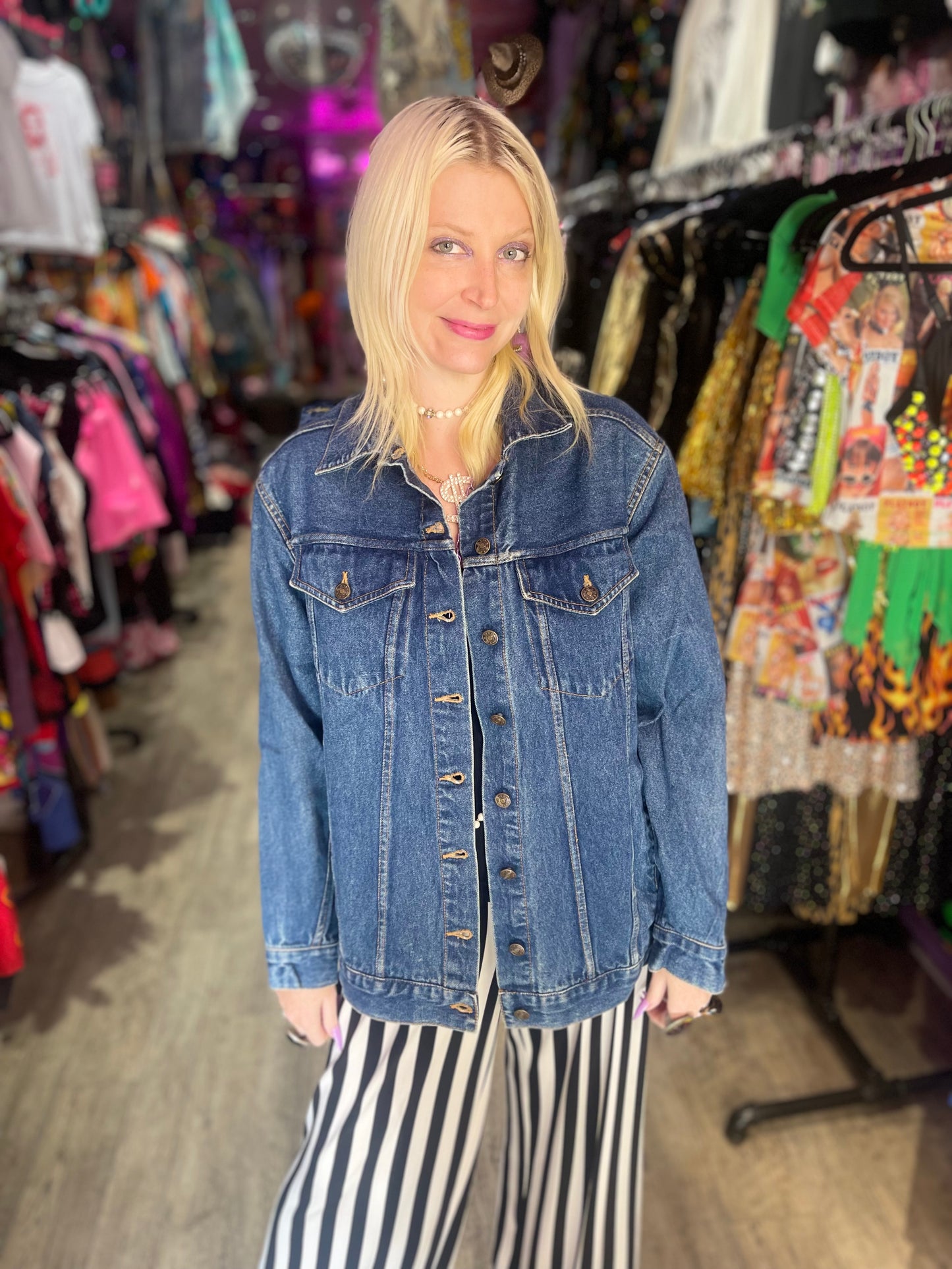 Vintage 90s Panther Jean Jacket