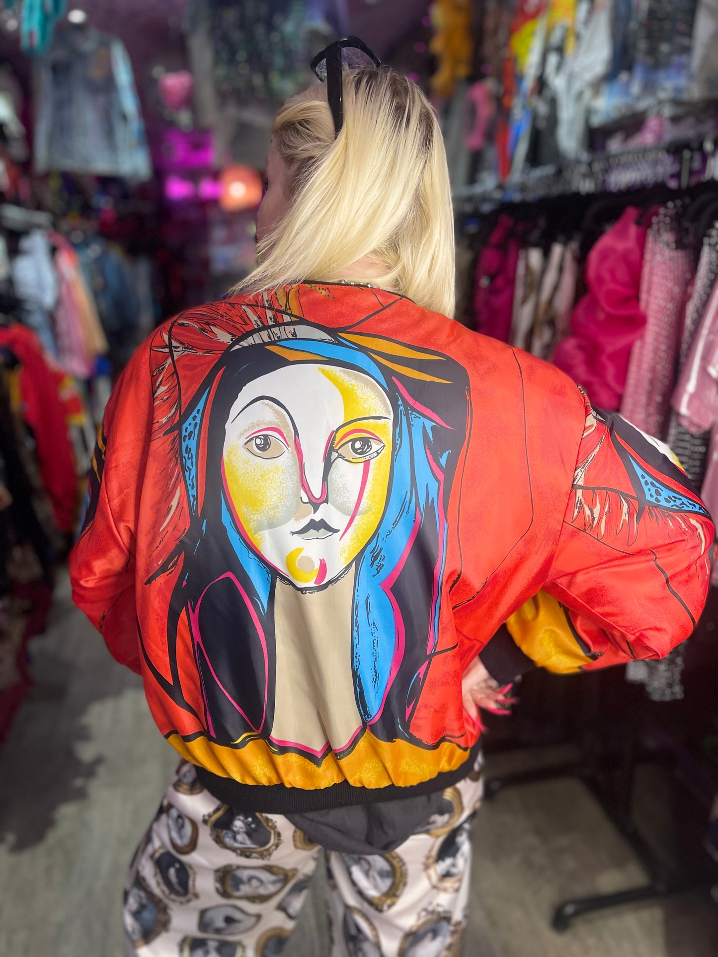 Vintage 90s Picasso Style Graphic Jacket